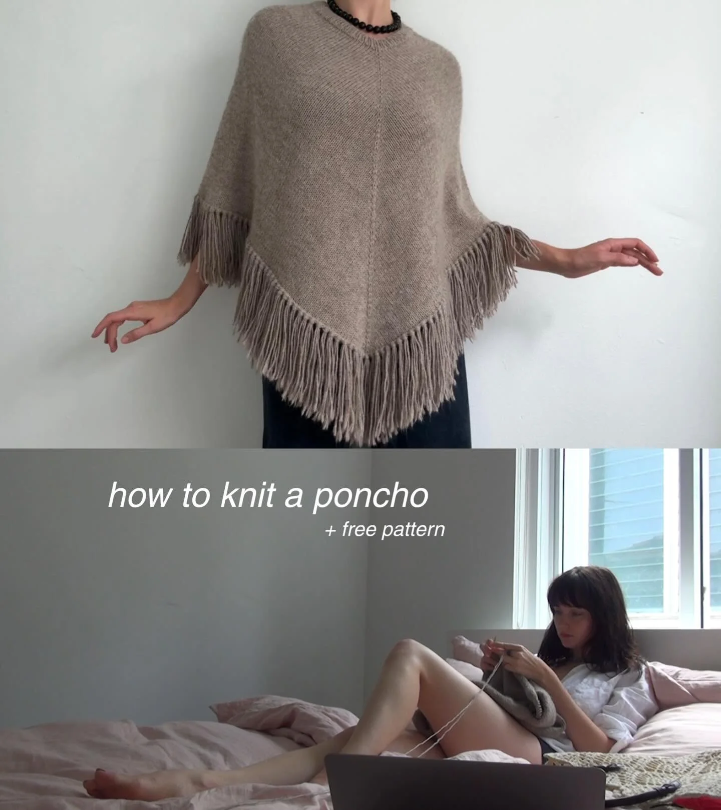 how to knit the orchward poncho 🫶 

It&rsquo;s been so cool seeing people make their own! Please if you make oneself it through as I&rsquo;d love to see ❤️

It is a free customisable knitting pattern including the one size of my sample along with a 