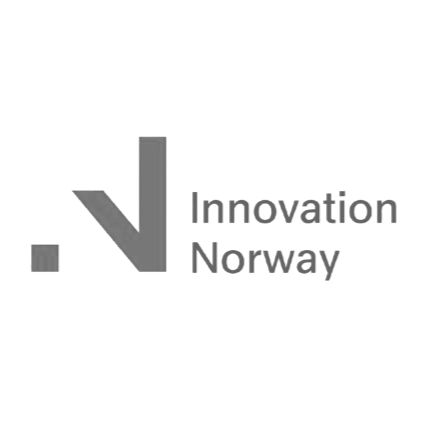 Logo of Innovation Norway featuring a stylized checkmark icon and the text 'Innovation Norway'