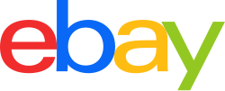 eBay logo with colorful lowercase letters