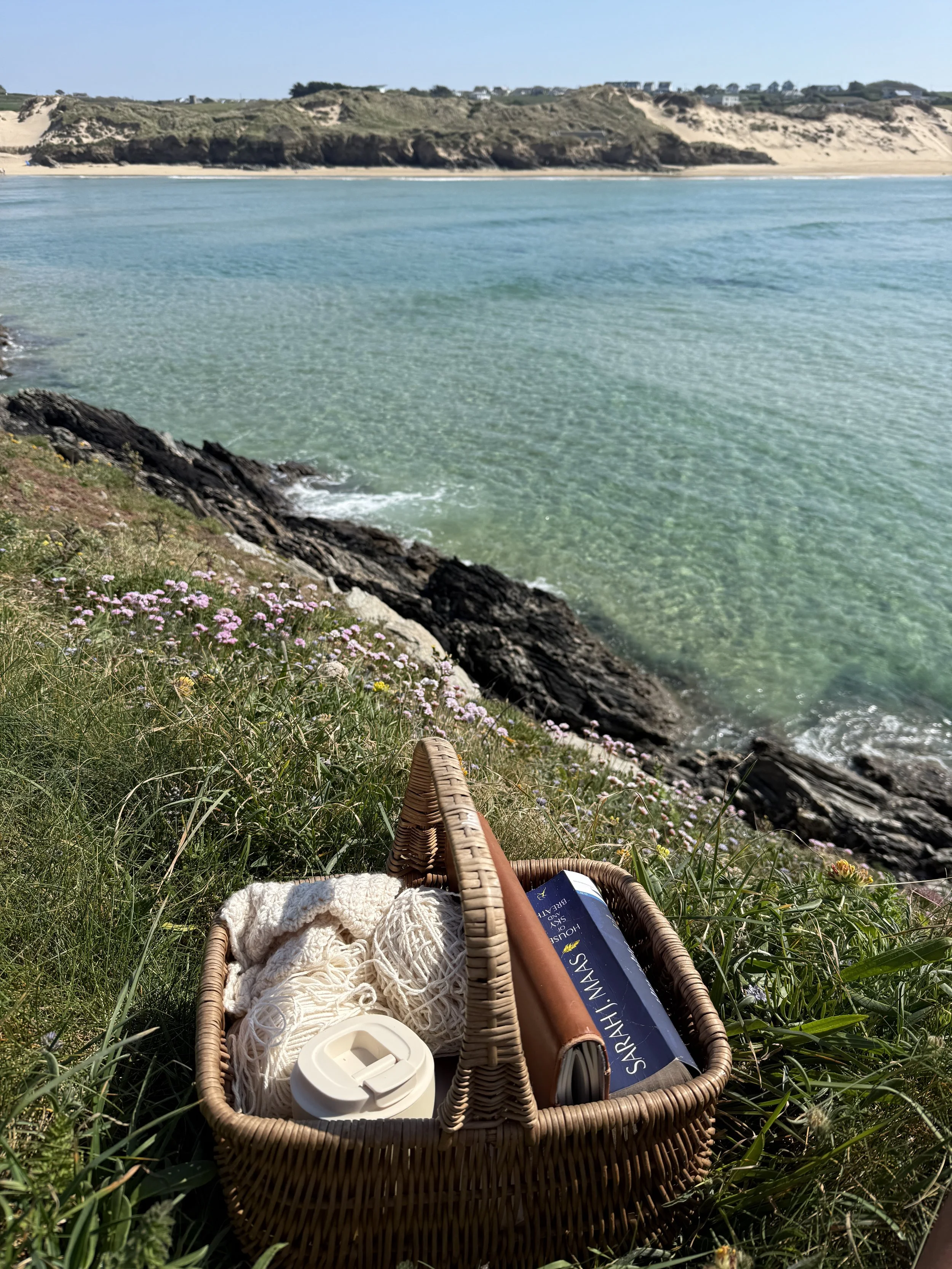 Marketing by the water with my book and crafts