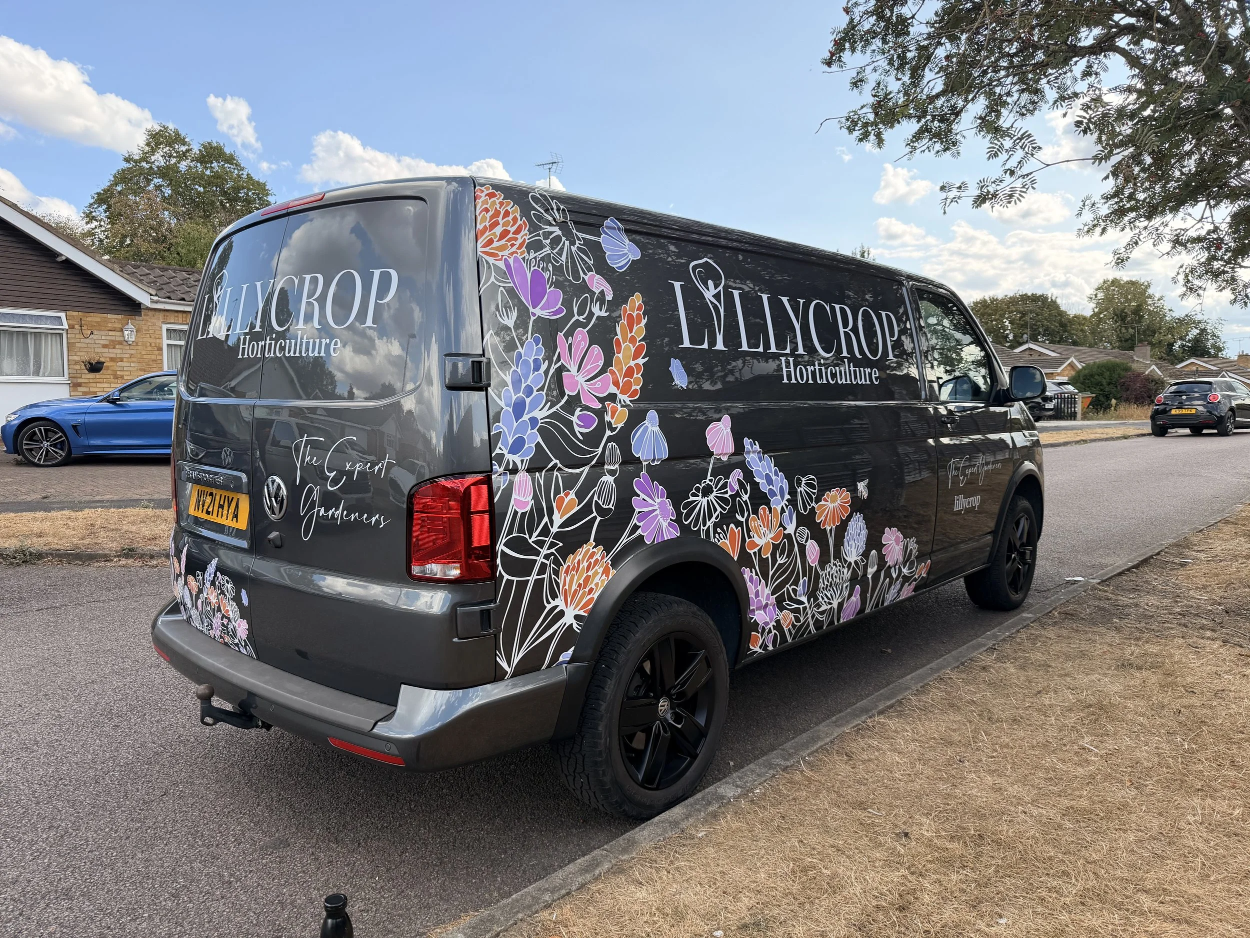van signwriting on a Volkswagen transporter.