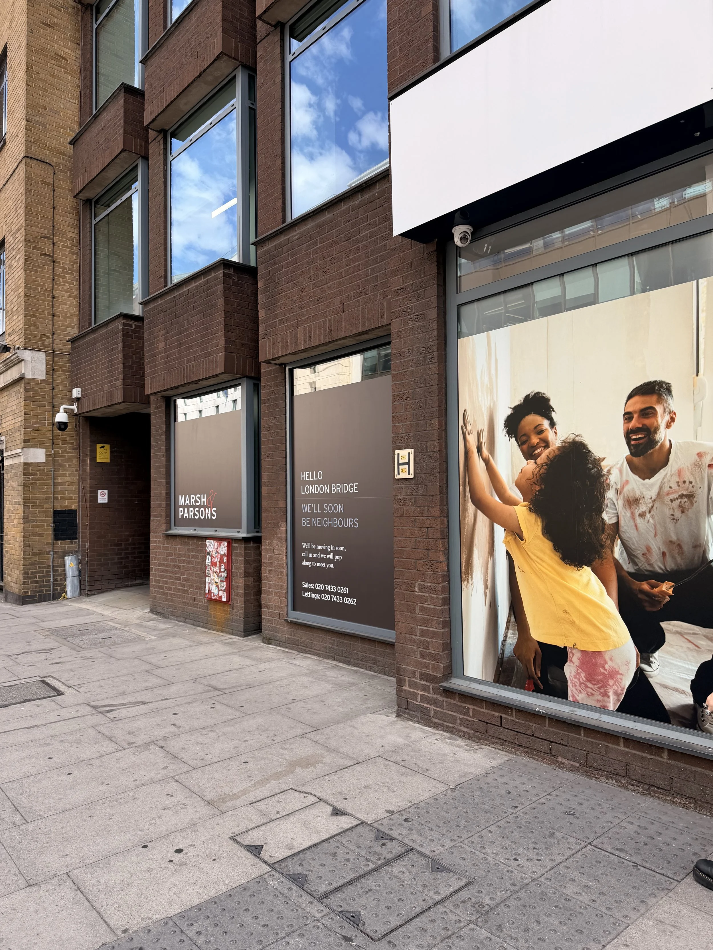 exterior window graphics in Borough for Marsh and parsons