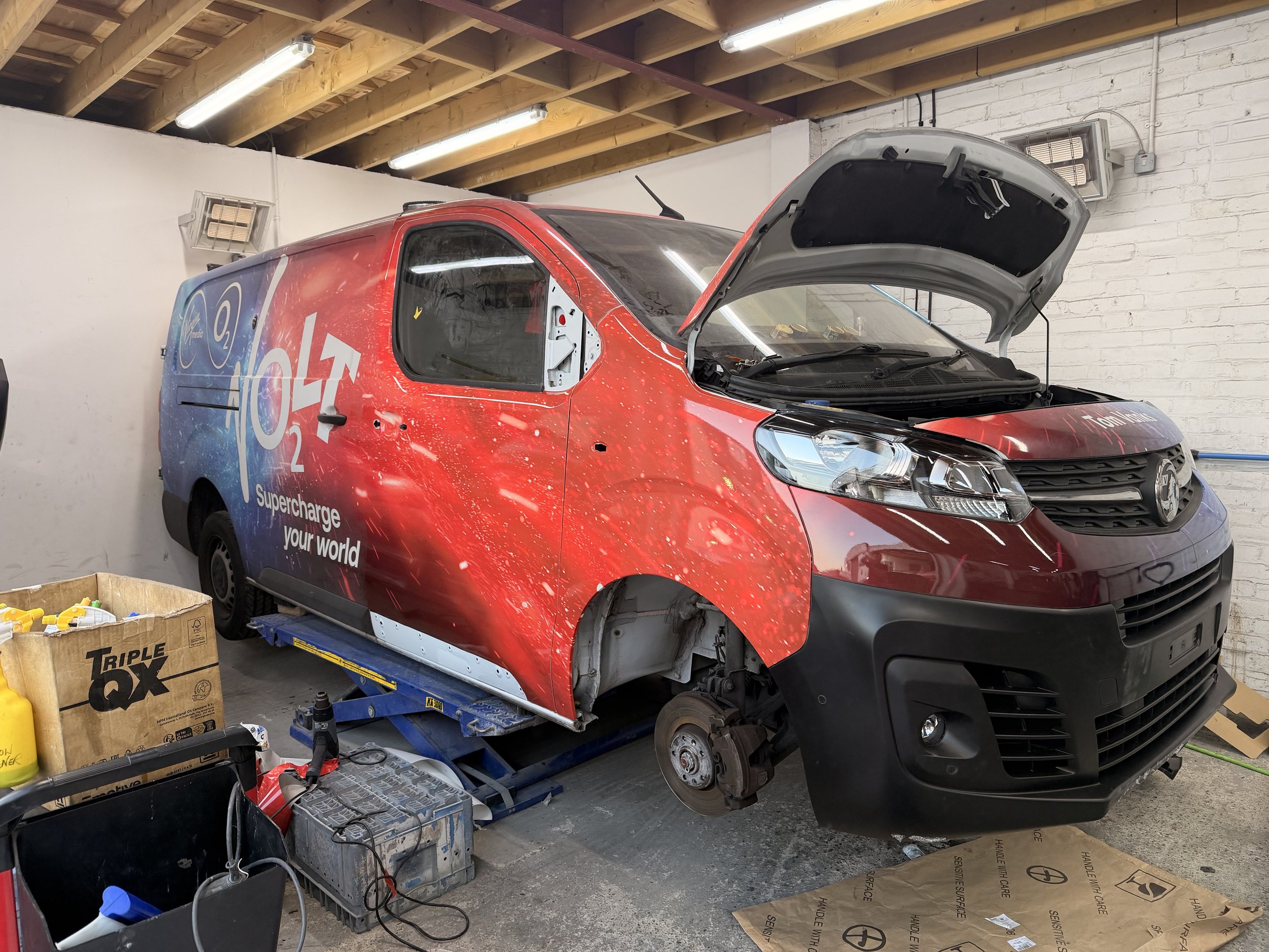 drivers side wrap repair for o2 virgin media.