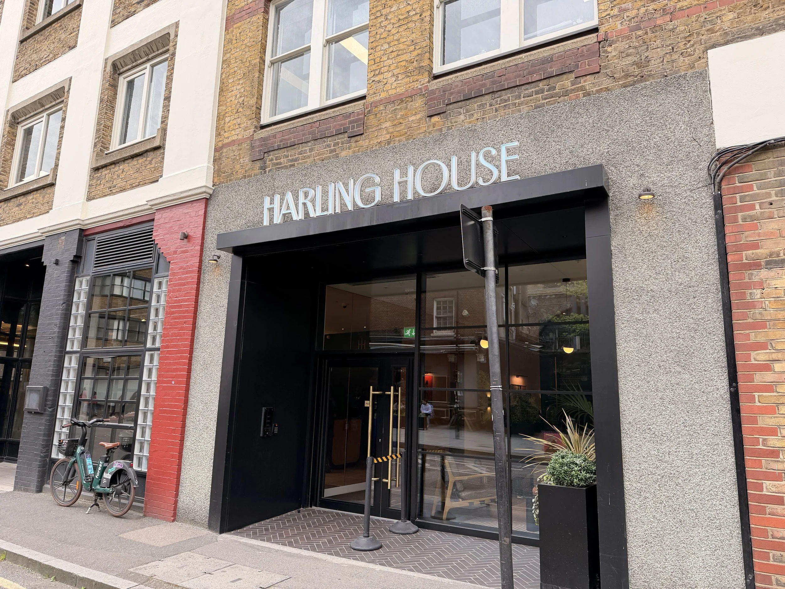 freestanding fascia led sign for harling house.