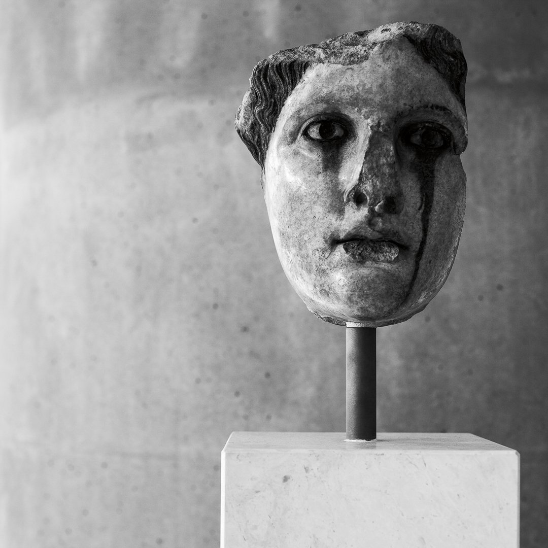 Bilde av en byste i Akropolismuseet i Athen