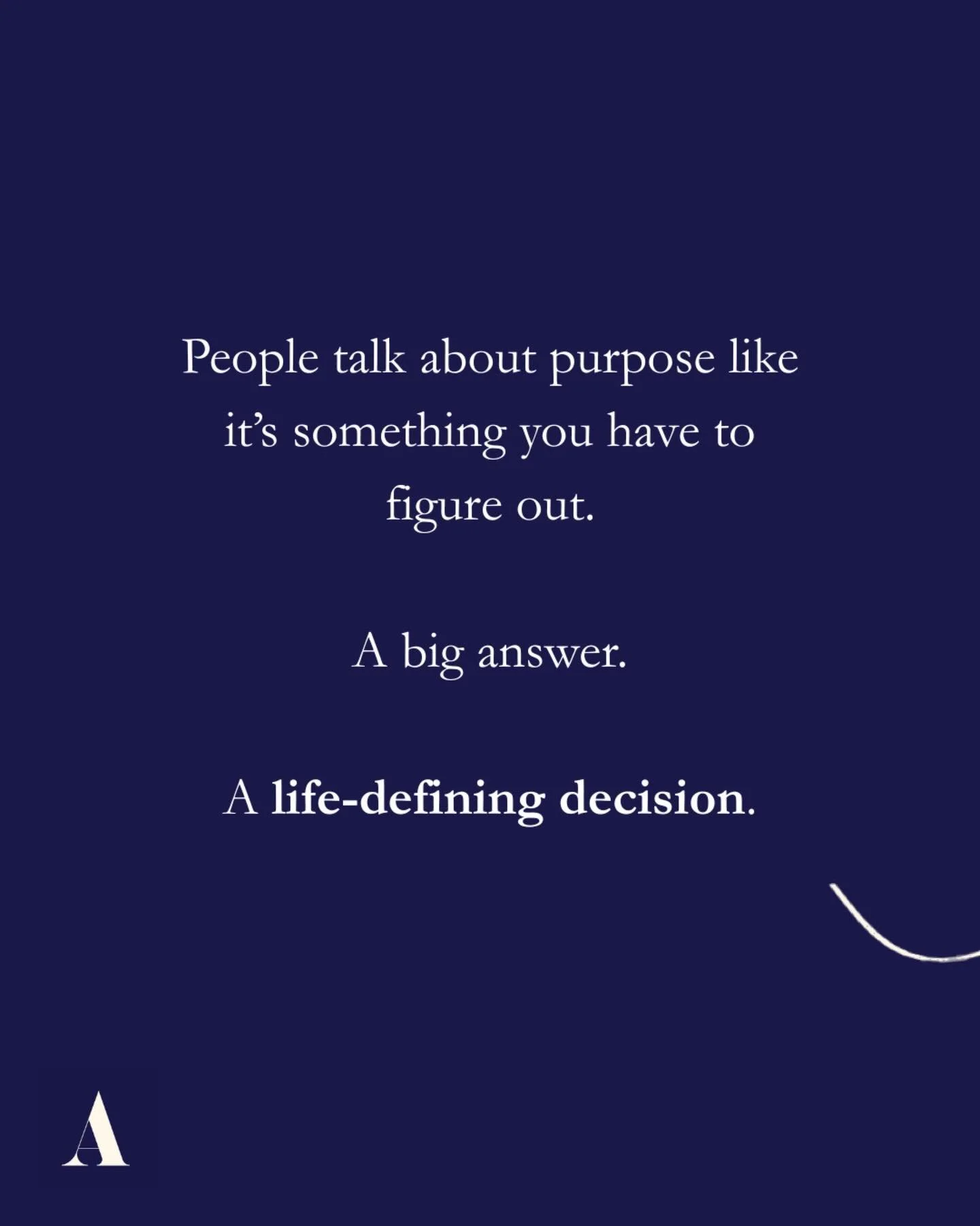 What is Purpose? - Part 2 🤍

We can spin ourselves into knots trying to figure out what we are meant to do with our lives. Of course it&rsquo;s stressful. There is so much pressure to be &lsquo;successful&rsquo;, and that definition seems to change 