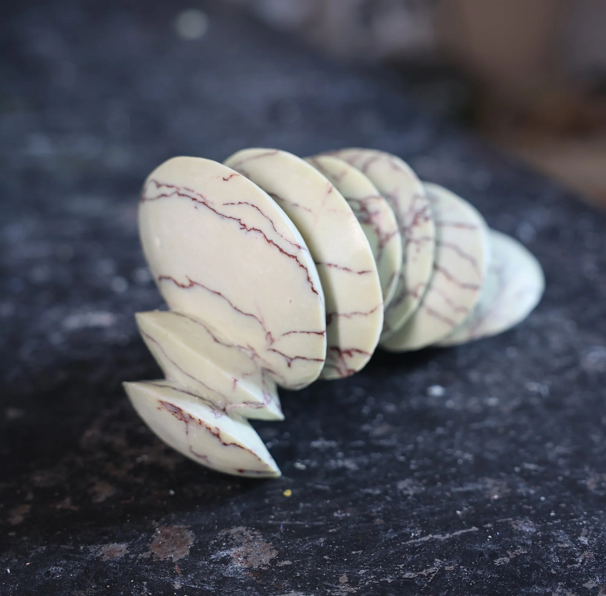 KIA UTZON-FRANK - Designer (42, Danish) and goldsmith founder of KUFstudios and MICHEL MANSOUR - Artisan (90, Lebanon). Sculpture of Aleppo soap