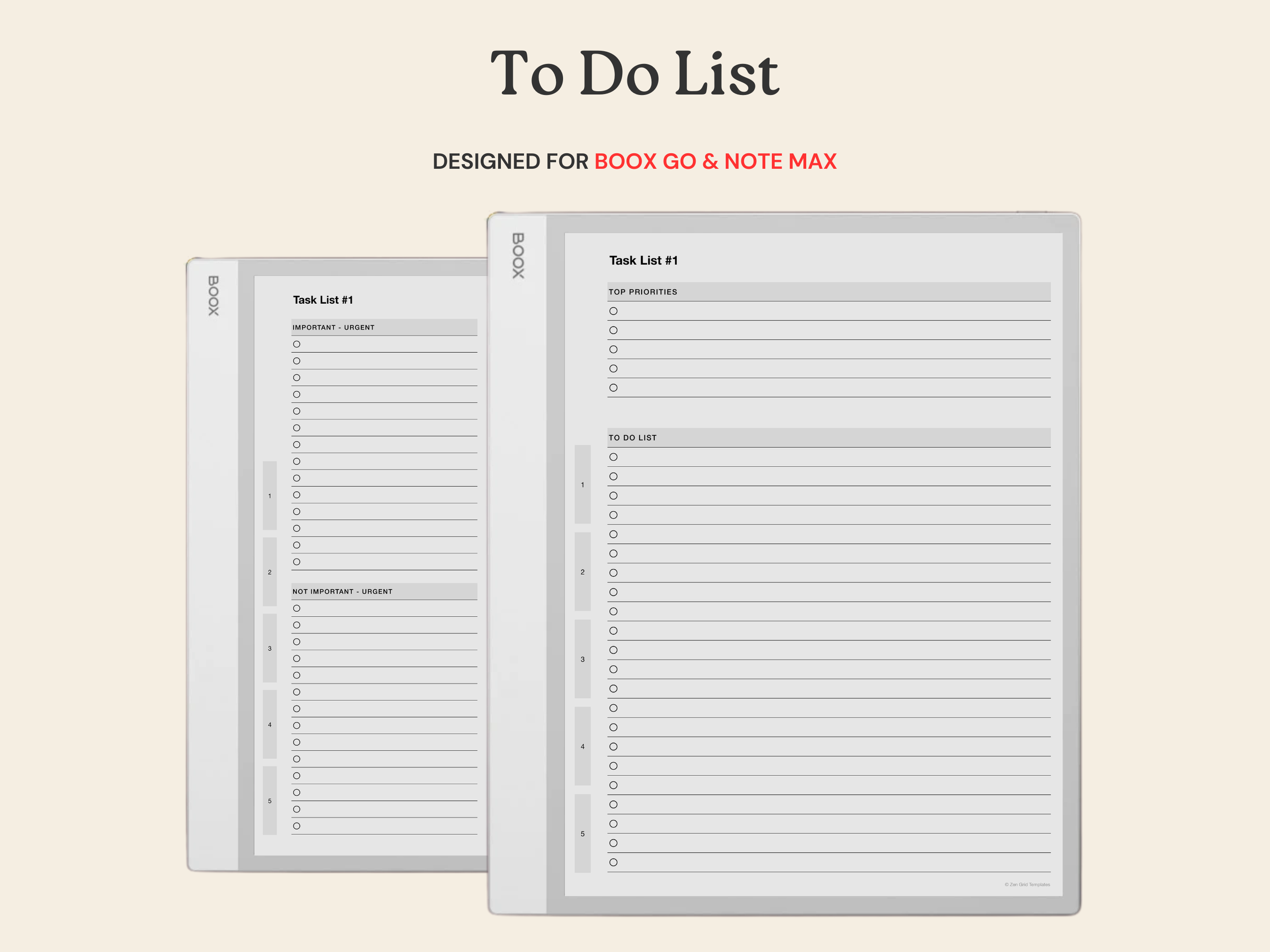 To Do List for BOOX Note Max & Go 10.3