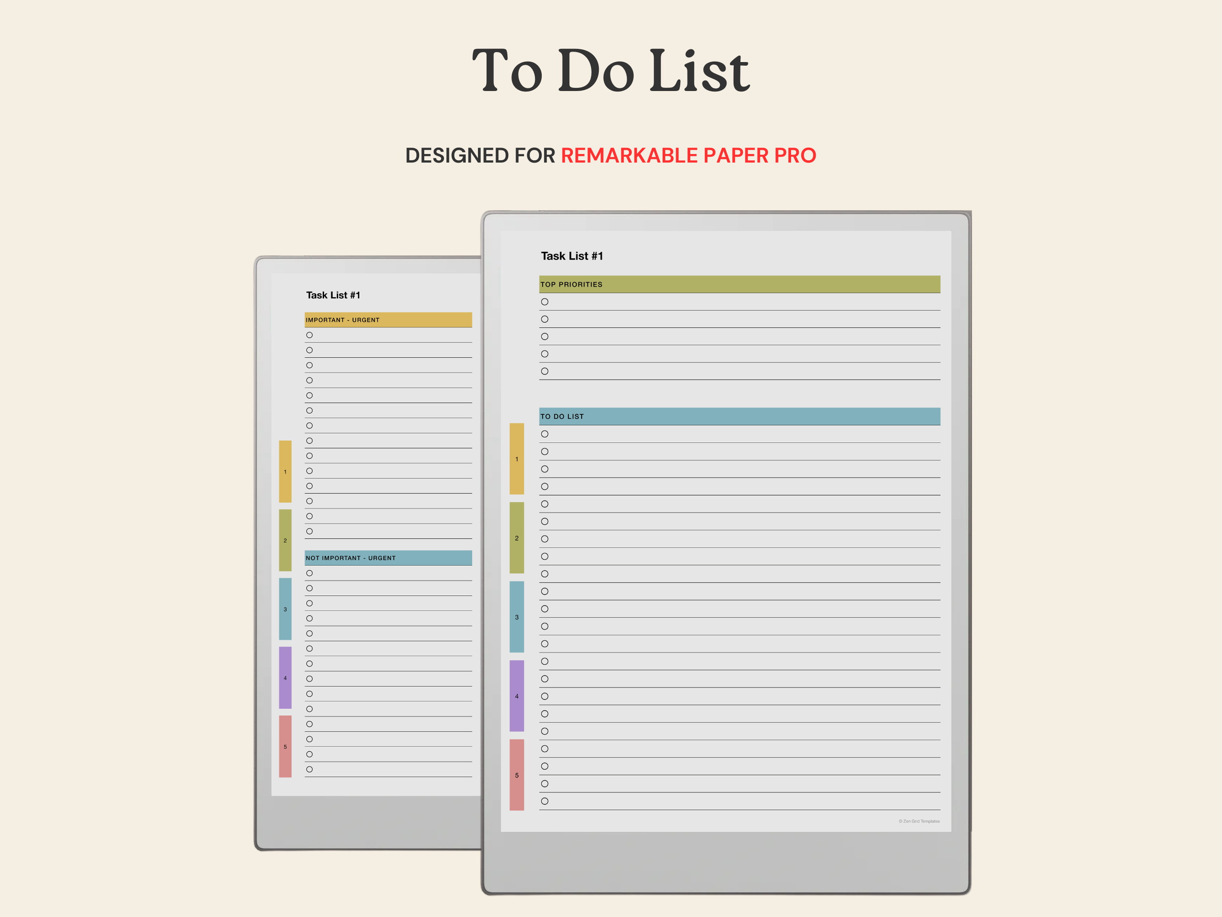 To Do List for reMarkable Paper Pro