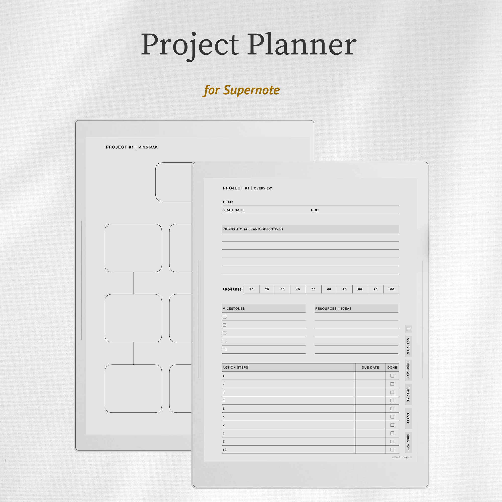 Project Planner for Supernote