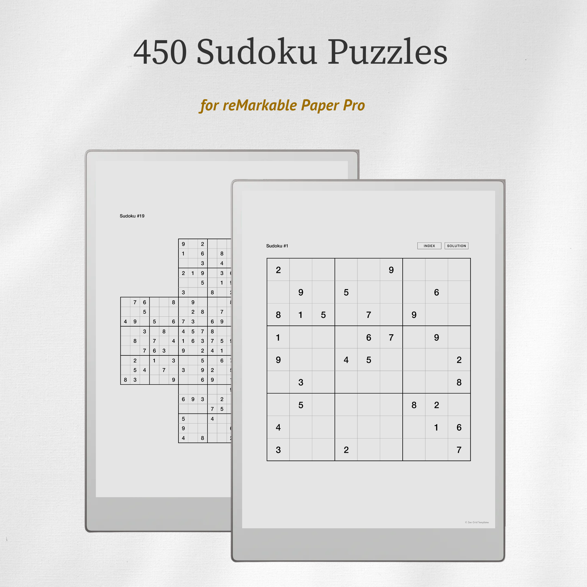 Sudoku Puzzle for reMarkable Paper Pro