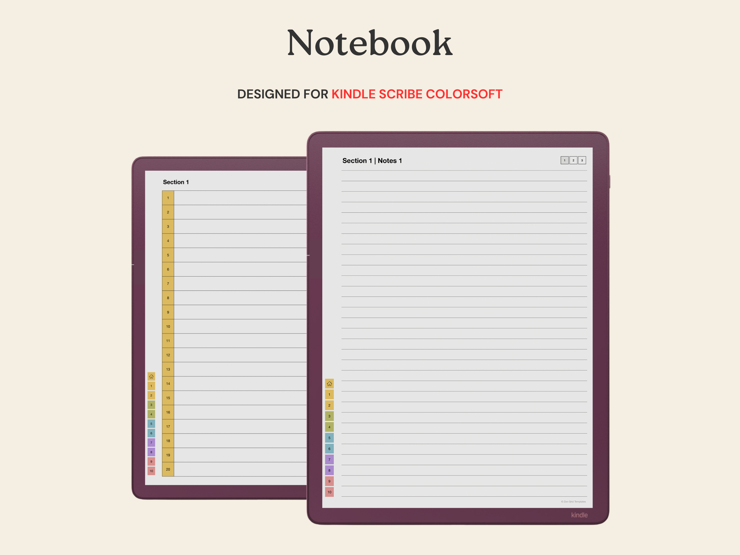 Notebook for Kindle Scribe Colorsoft