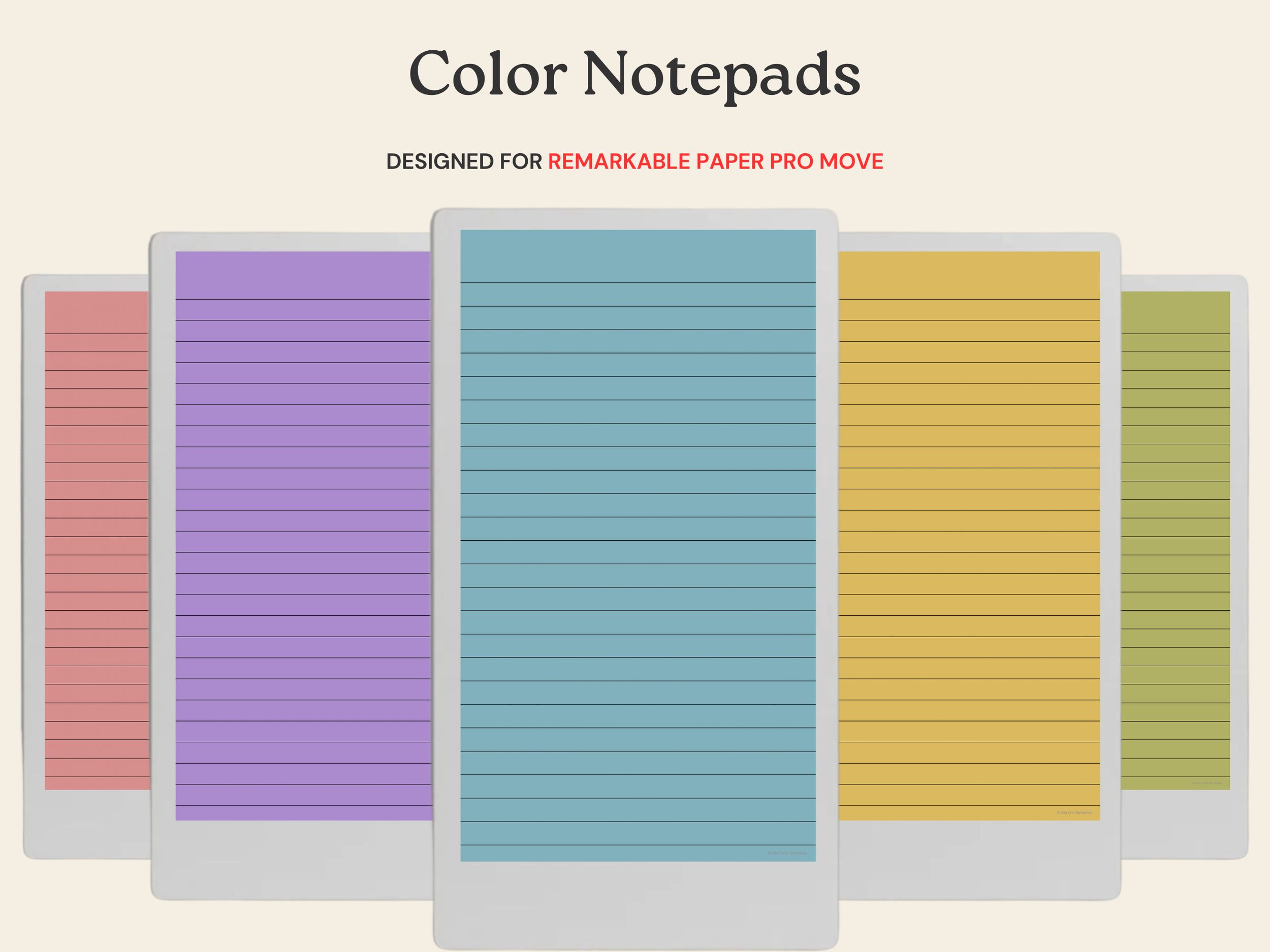 Legal Pad Template for reMarkable Move