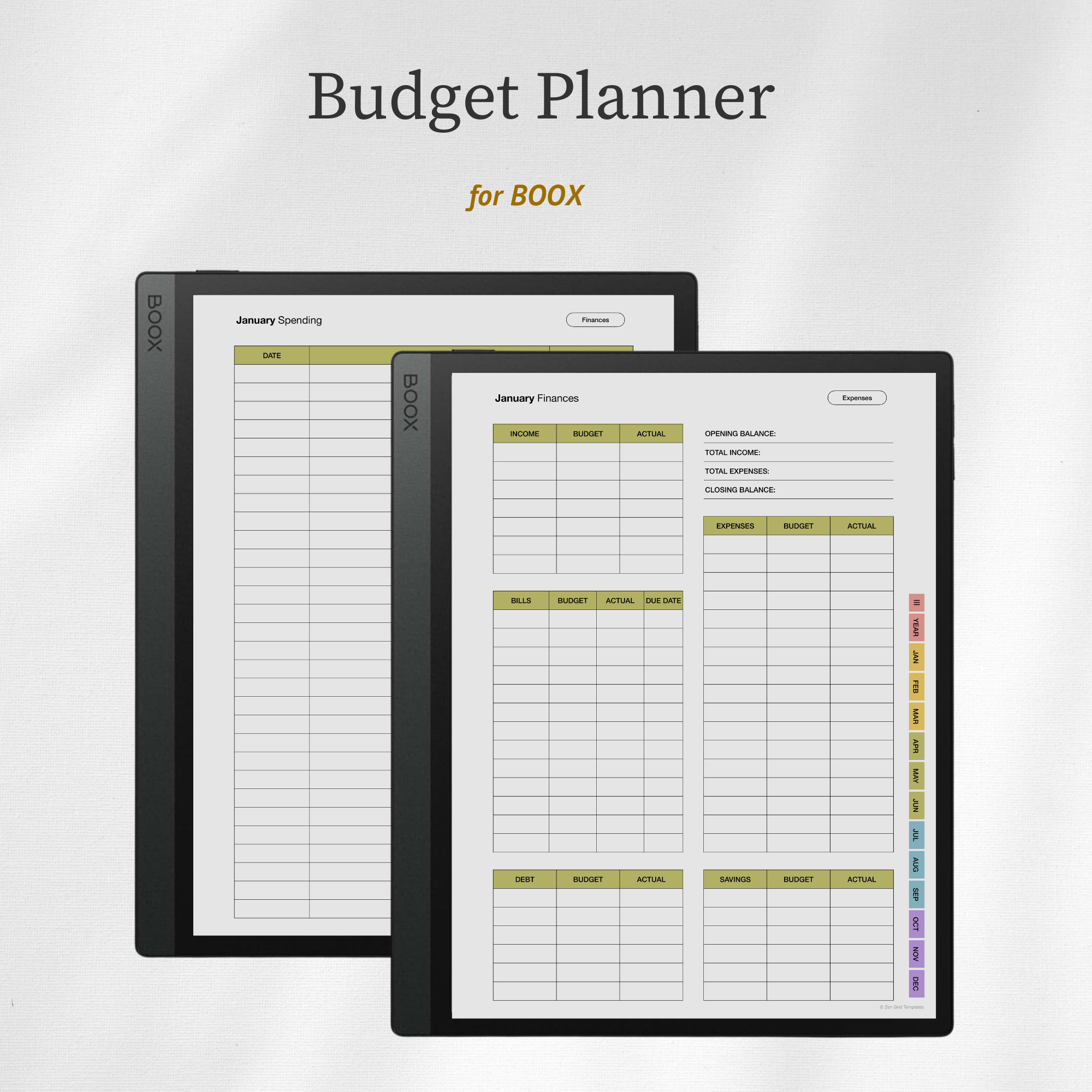 Budget Planner for BOOX