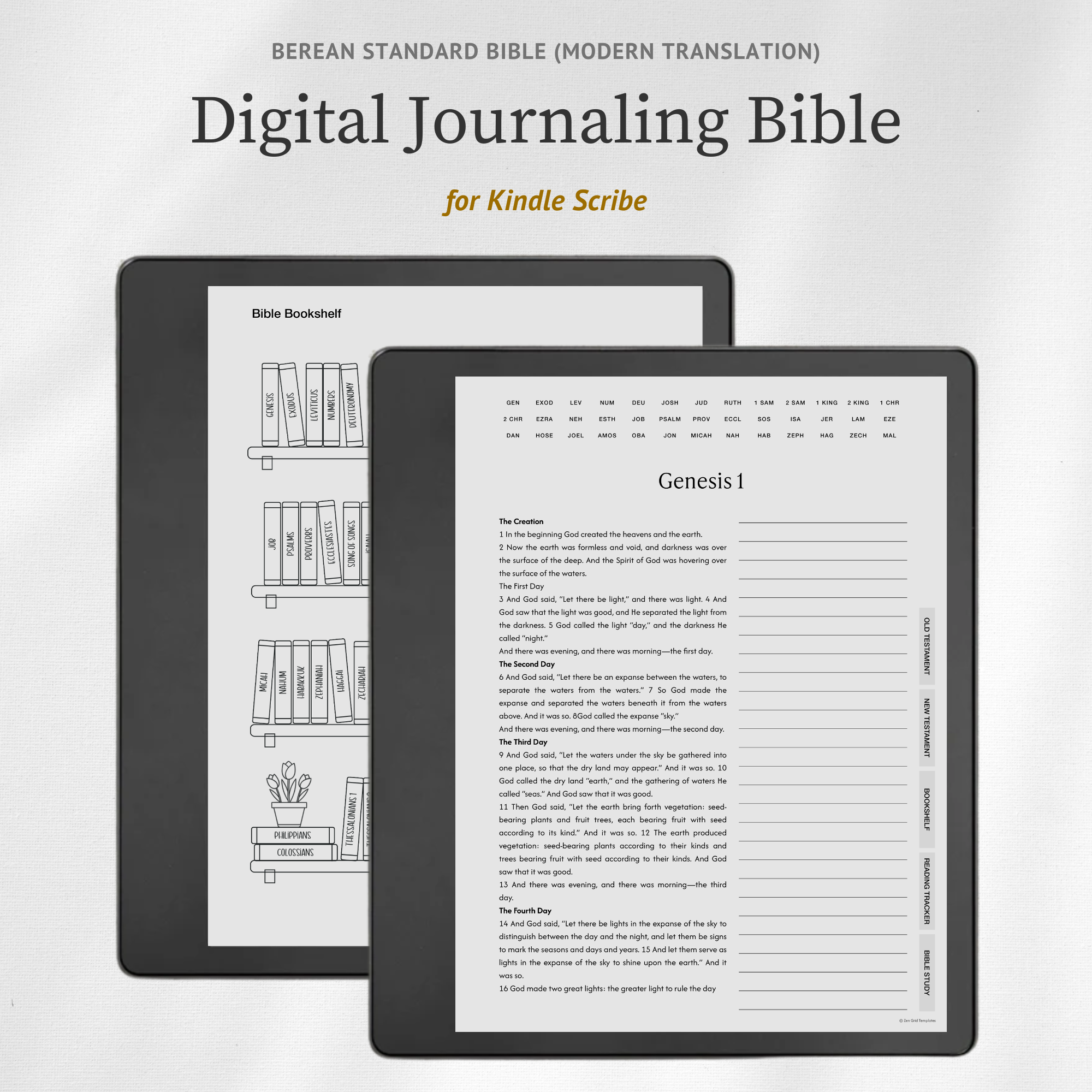 Digital Journaling Bible BSB for Kindle Scribe