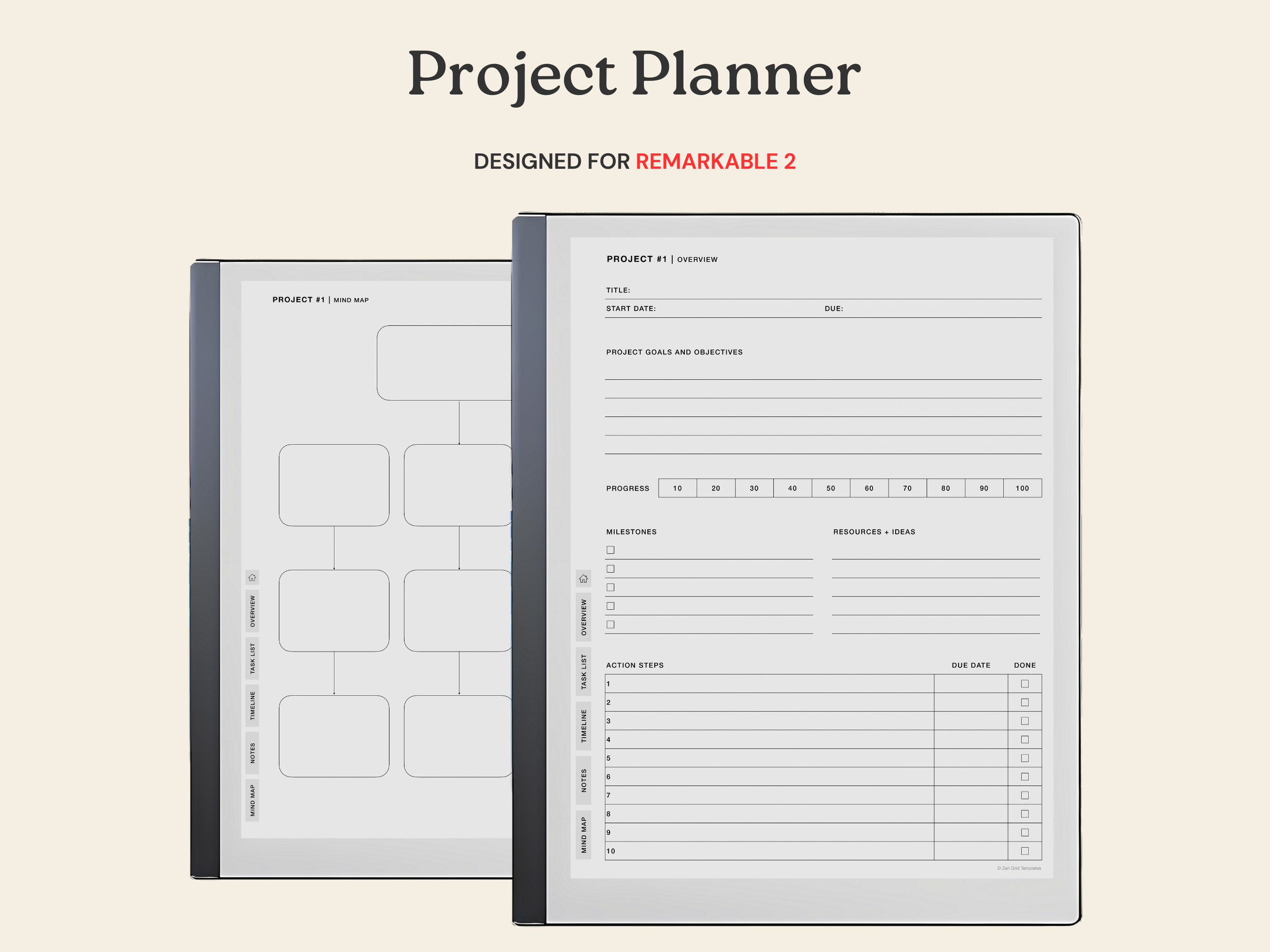 Project Planner for reMarkable 2