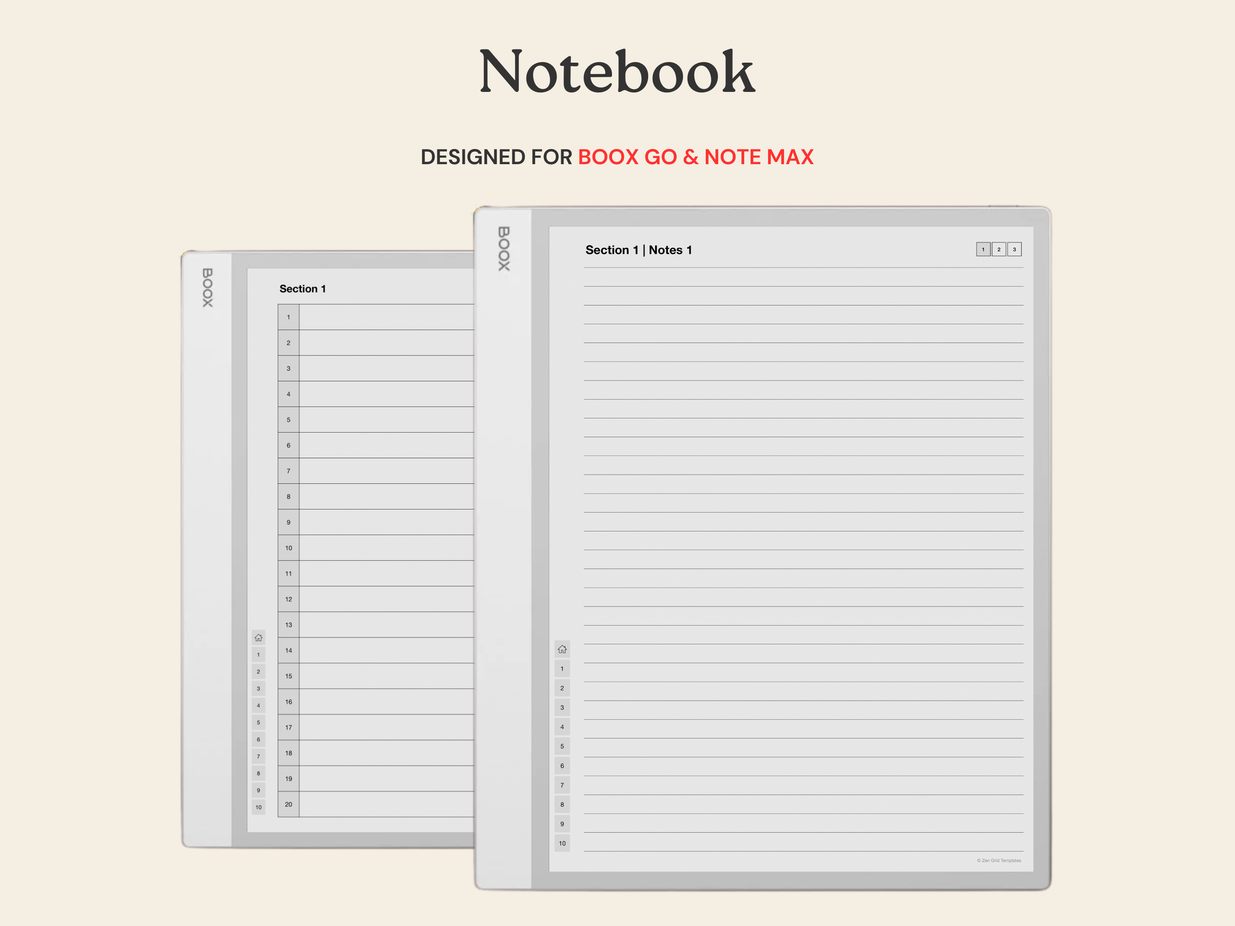 Notebook for BOOX Note Max & Go 10.3