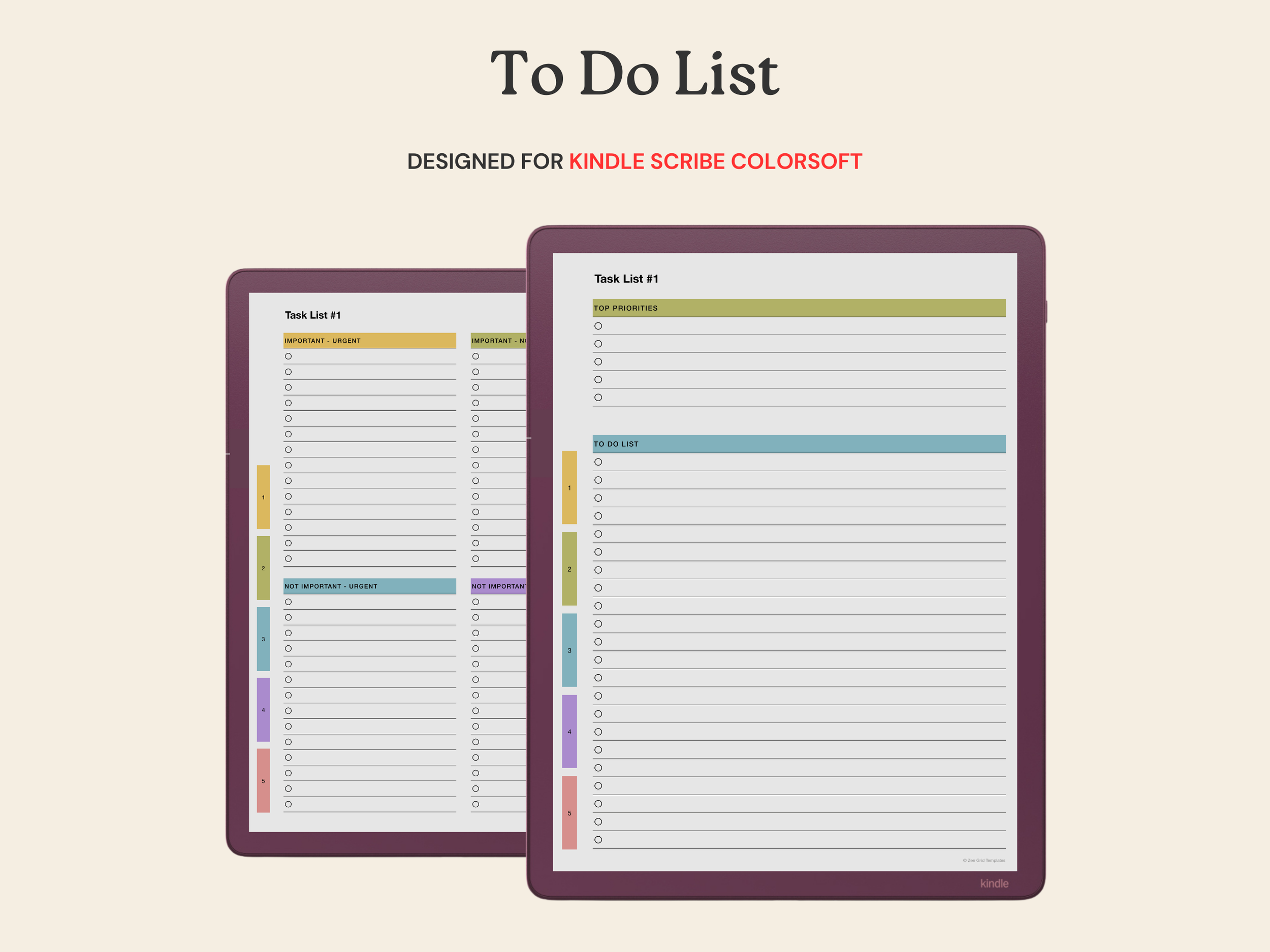 To Do List for Kindle Scribe Colorsoft