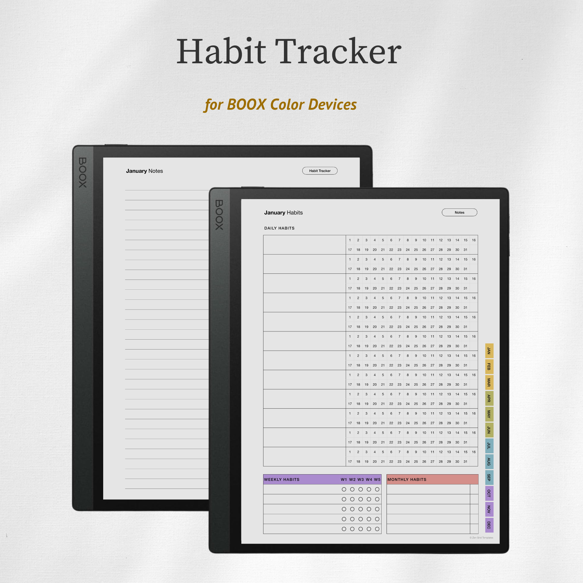 Habit Tracker for BOOX