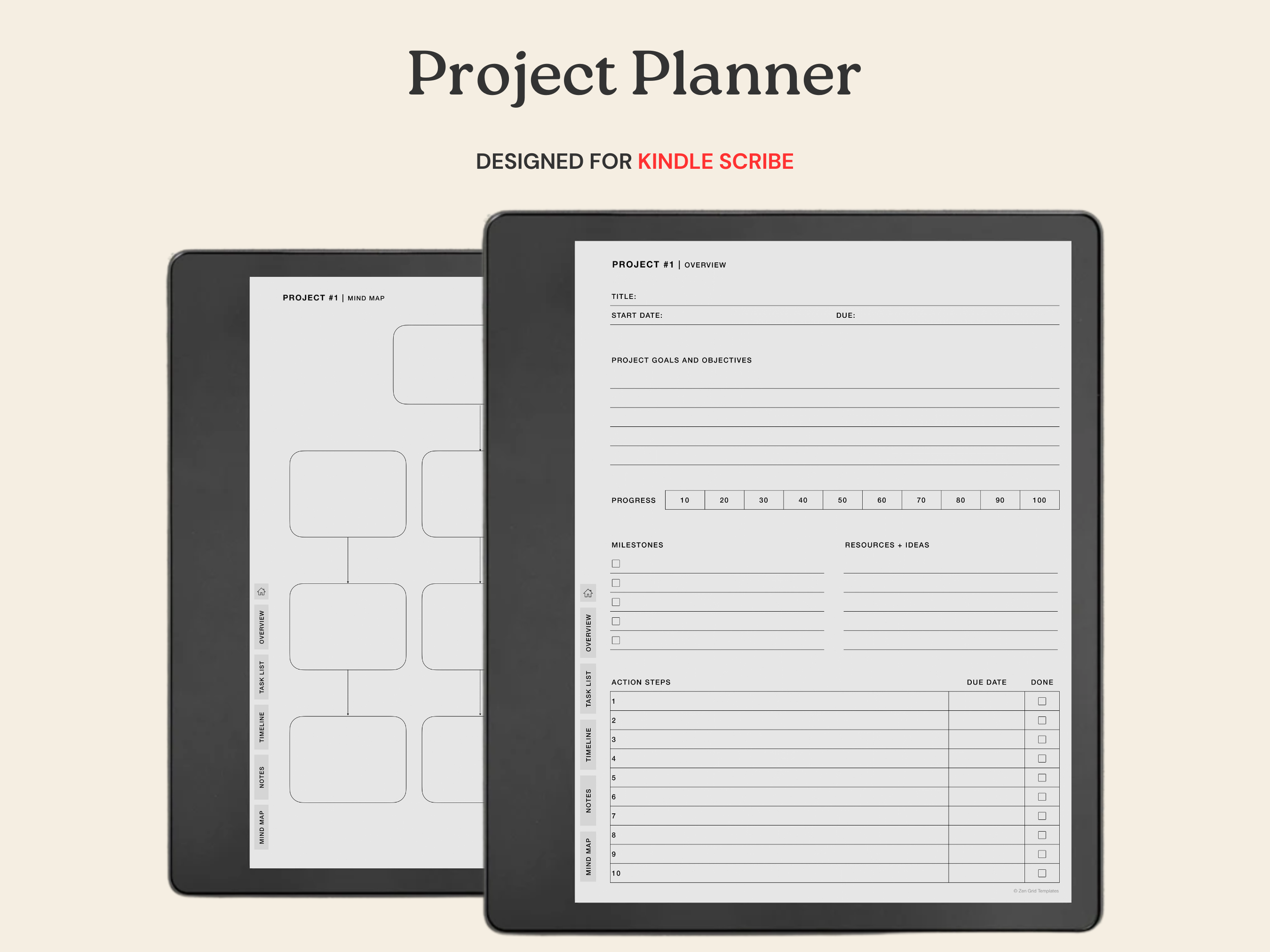 Project Planner for Kindle Scribe