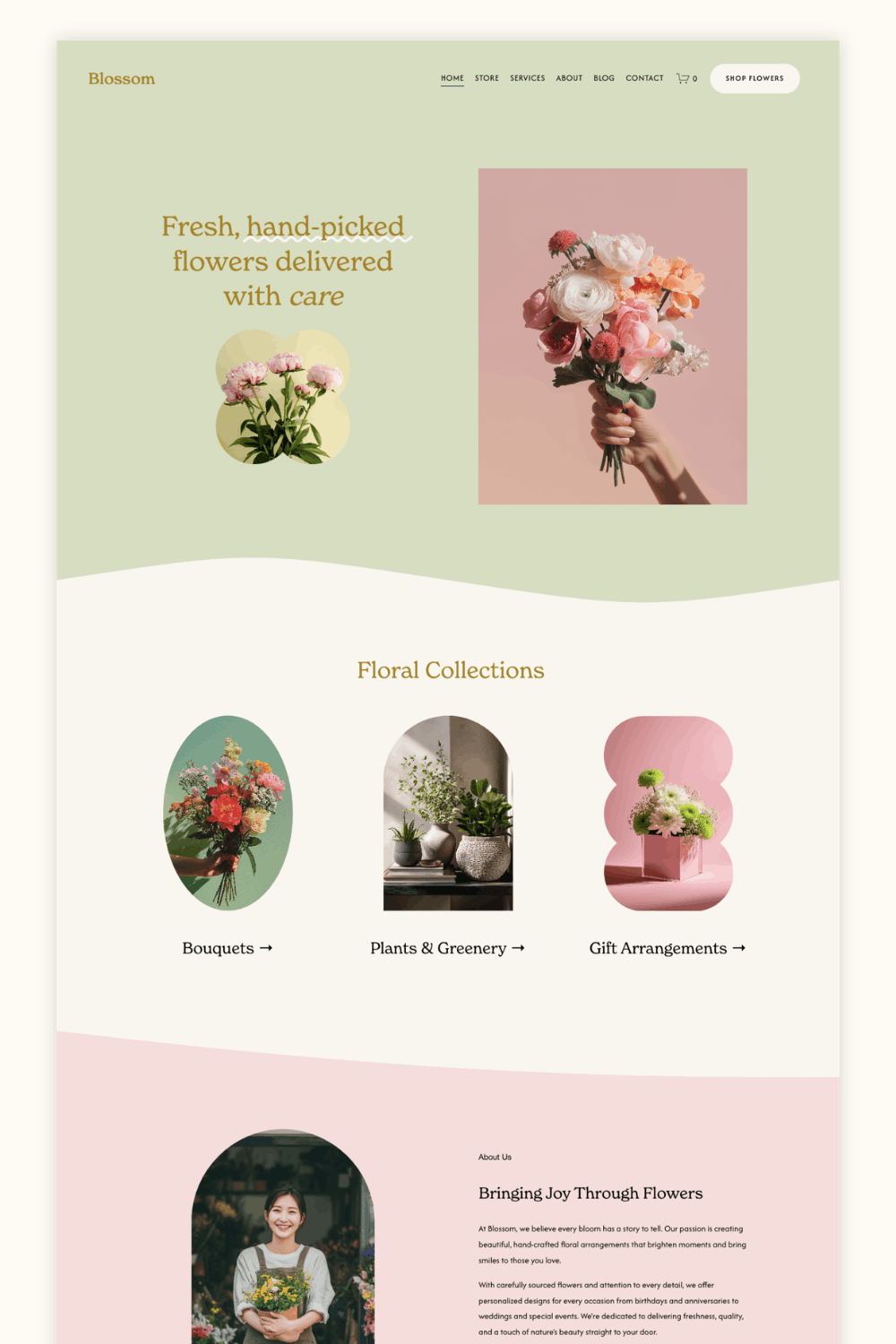 Florist Squarespace Template