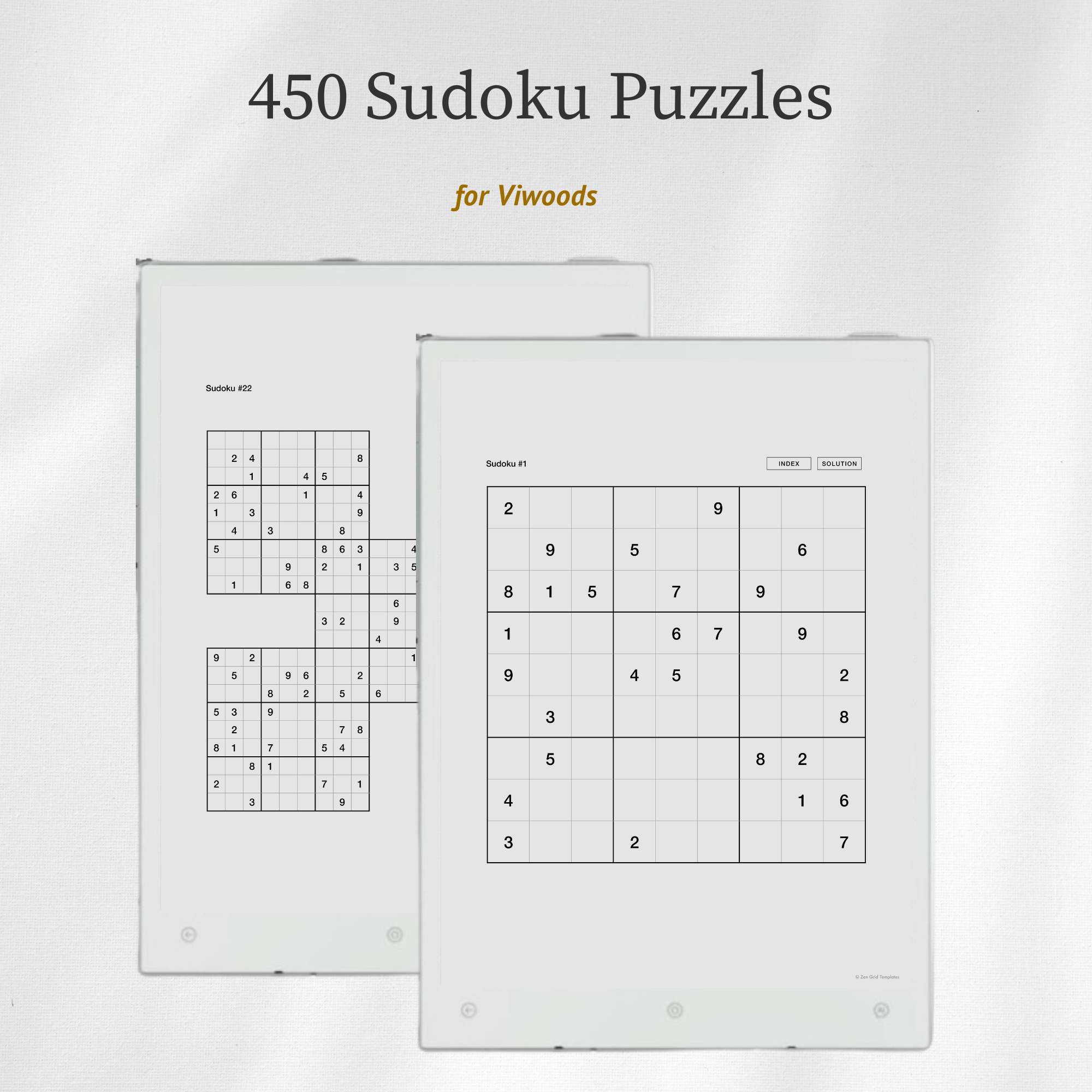 Sudoku Puzzle for Viwoods