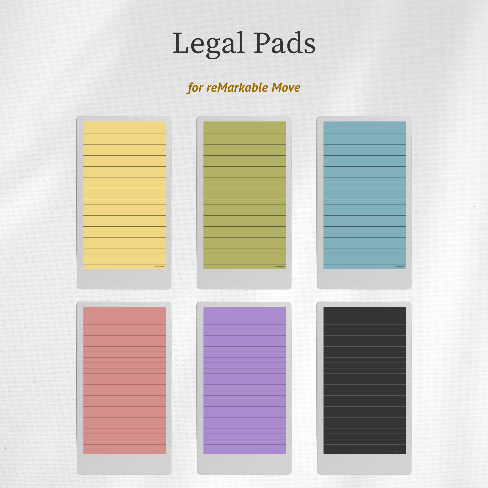 Color Legal Pad for reMarkable Move