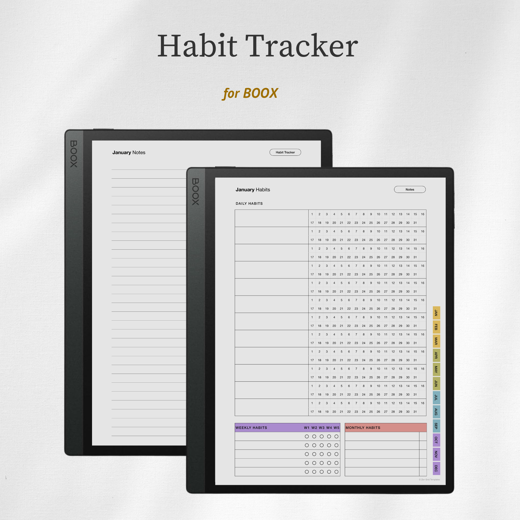 Habit Tracker for BOOX