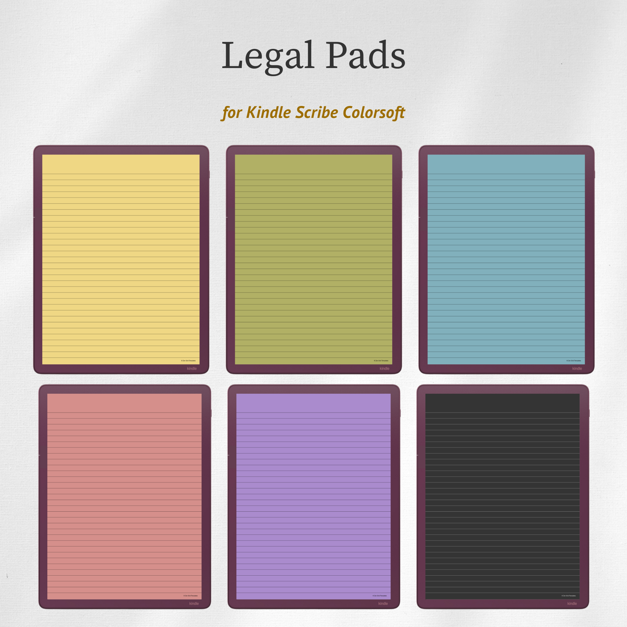 Color Legal Pad for Scribe Colorsoft