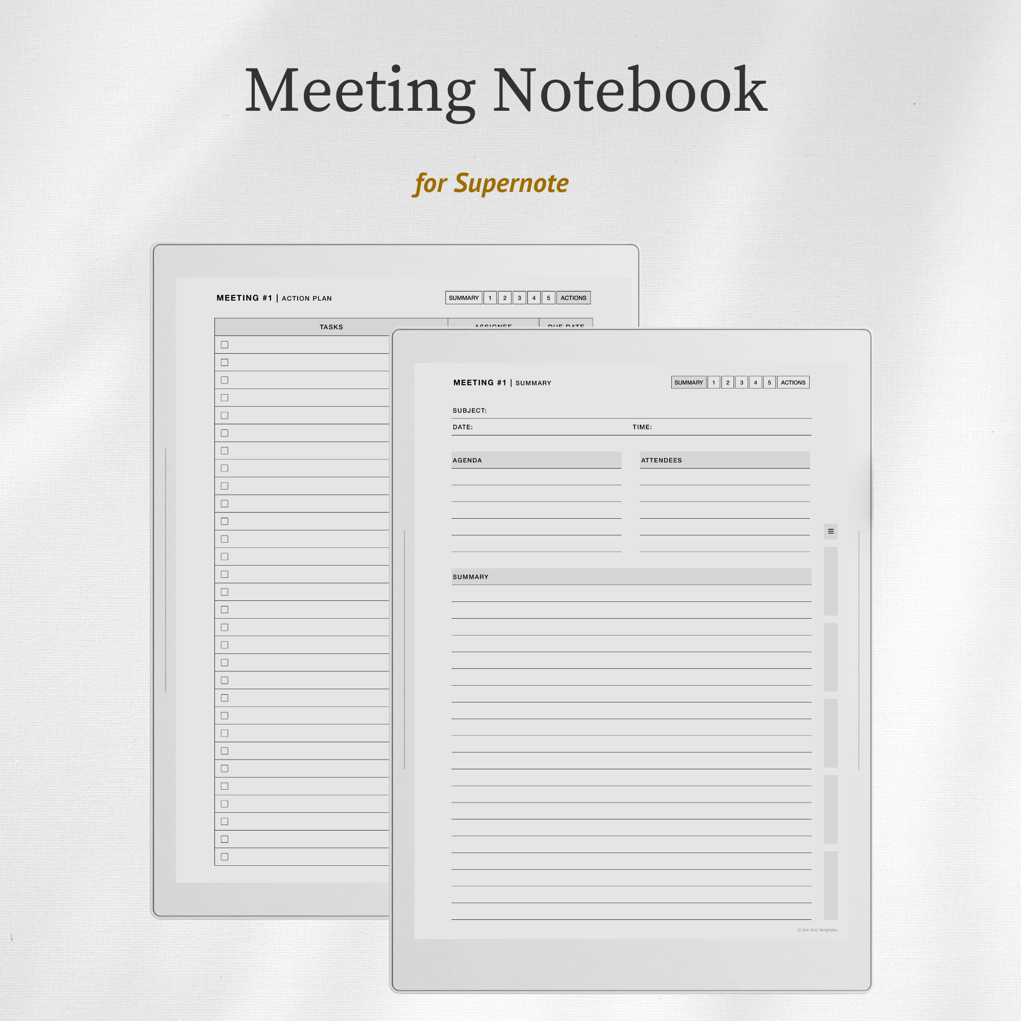 Meeting Notes for Supernote