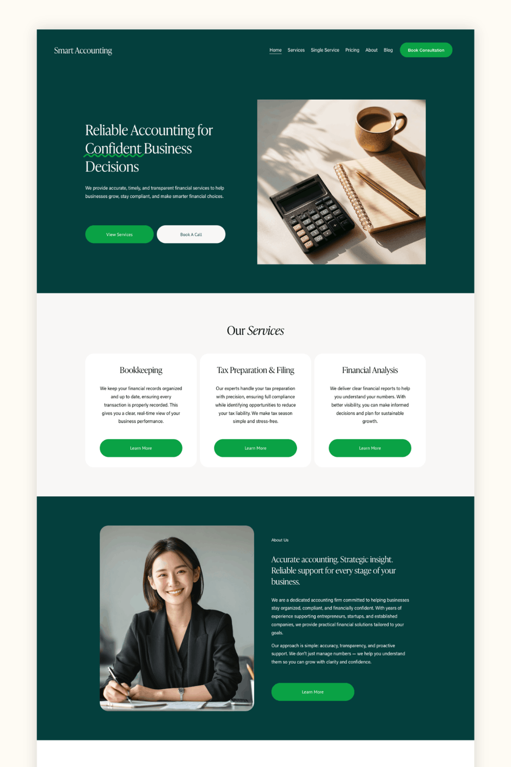 Accountant Squarespace Template