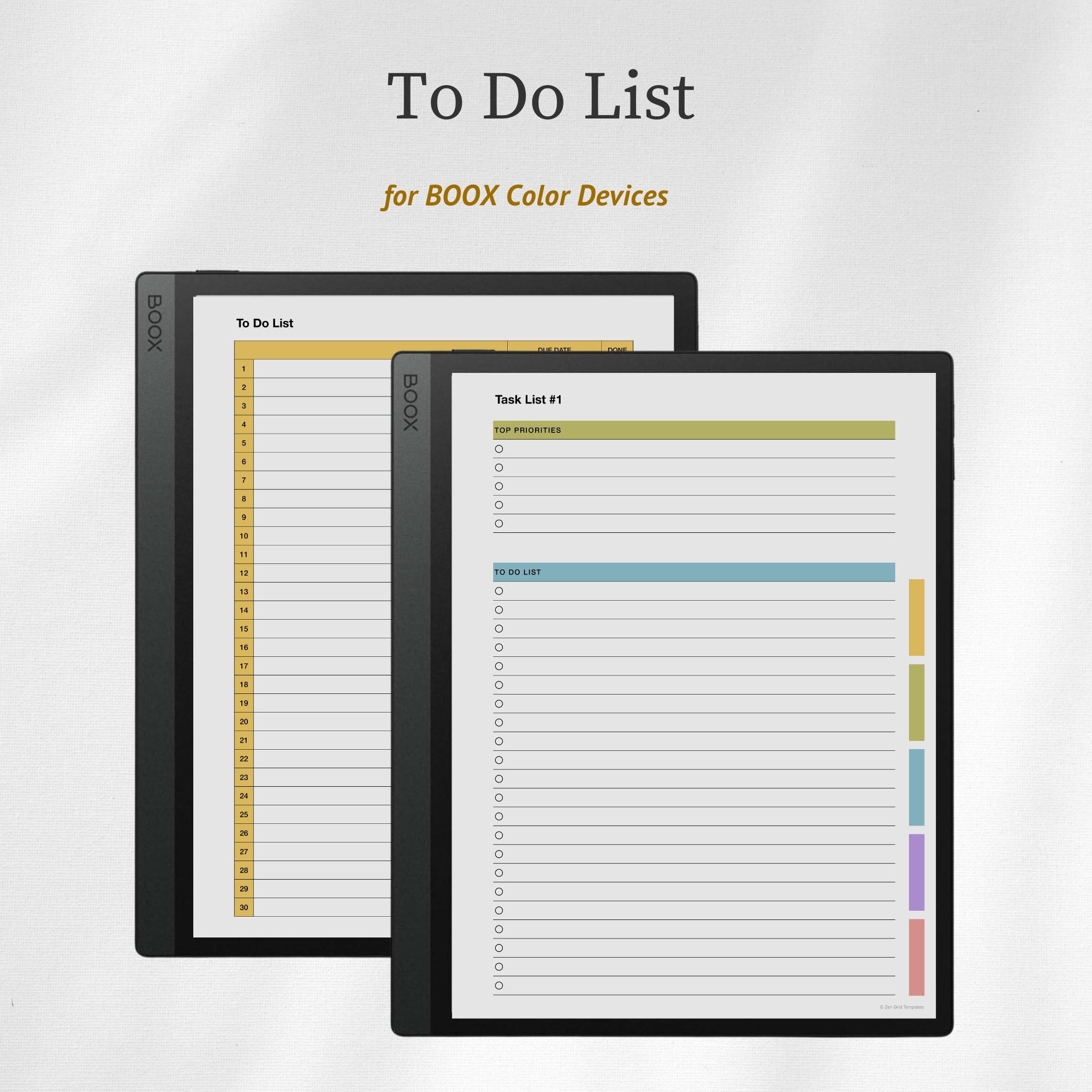 To Do List Template for BOOX