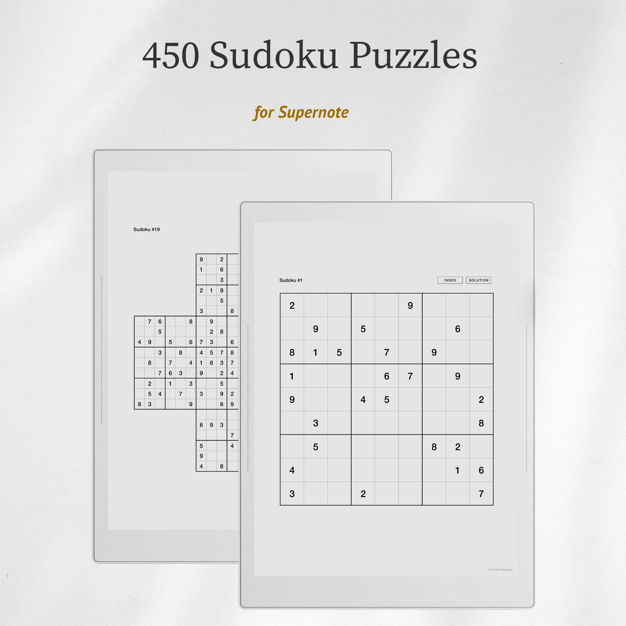 Sudoku Puzzle for Supernote