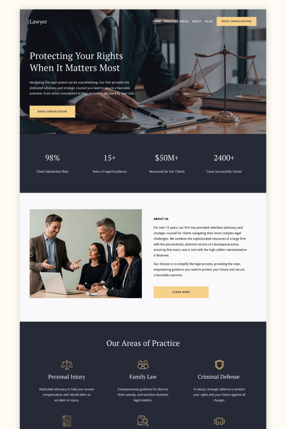 Lawyer Squarespace Template