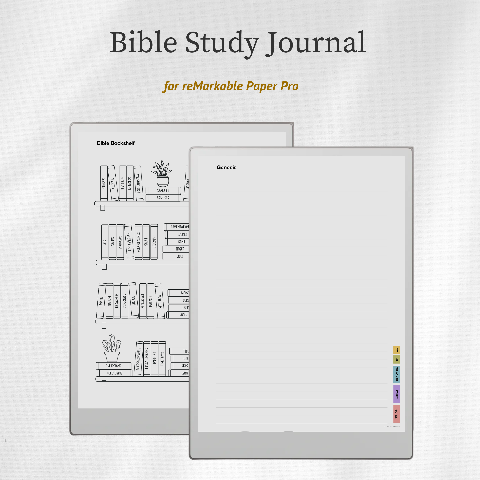Bible Study Journal for reMarkable Paper Pro