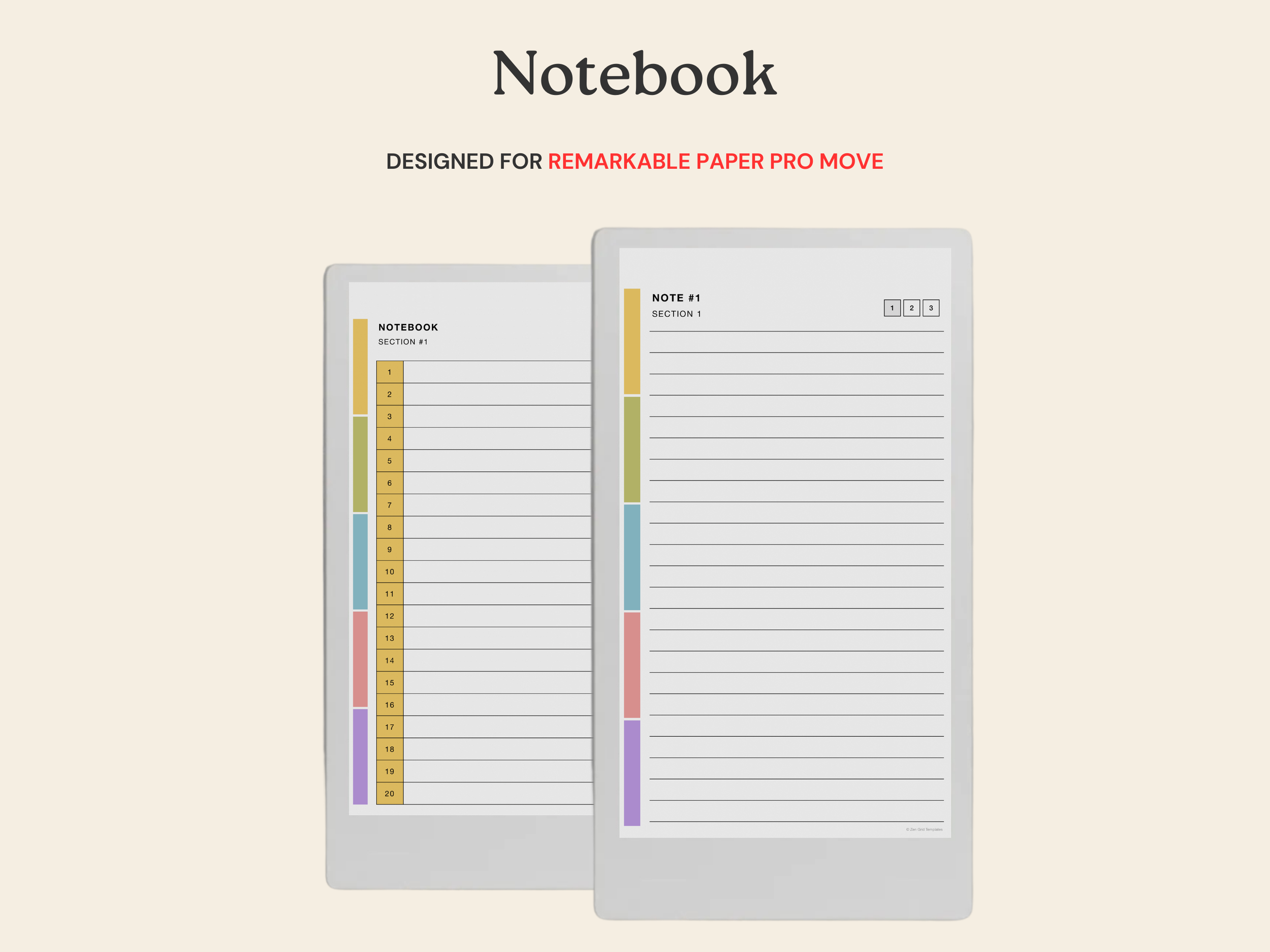 Notebook for reMarkable Paper Pro Move