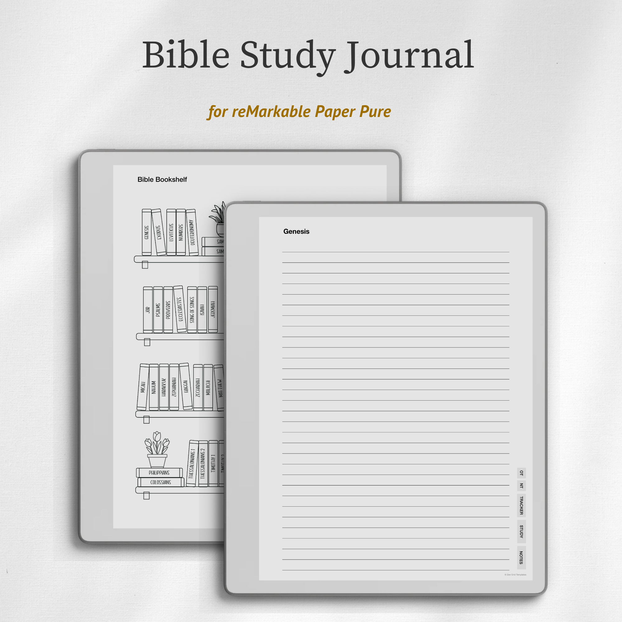 Bible Study Journal for reMarkable Pure