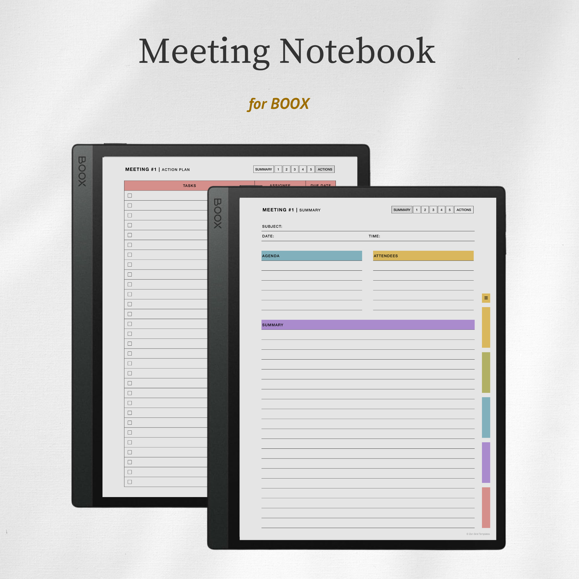 Meeting Notes for BOOX