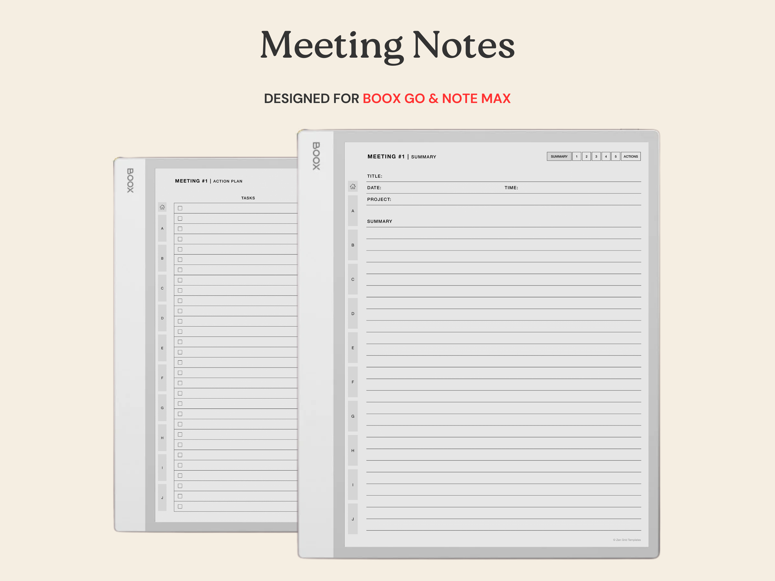 Meeting Notebook for BOOX Note Max & Go 10.3