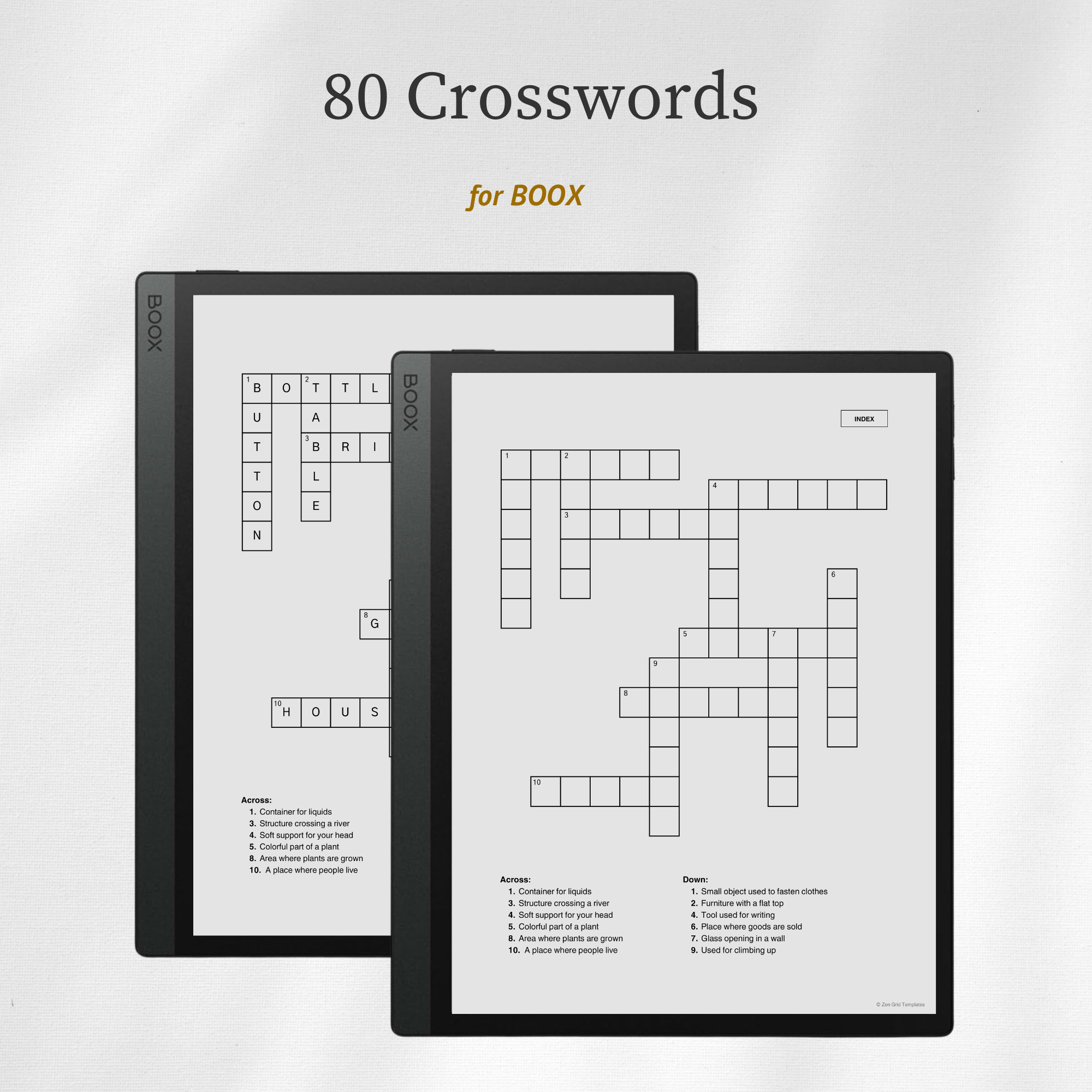 Crossword Puzzle for BOOX