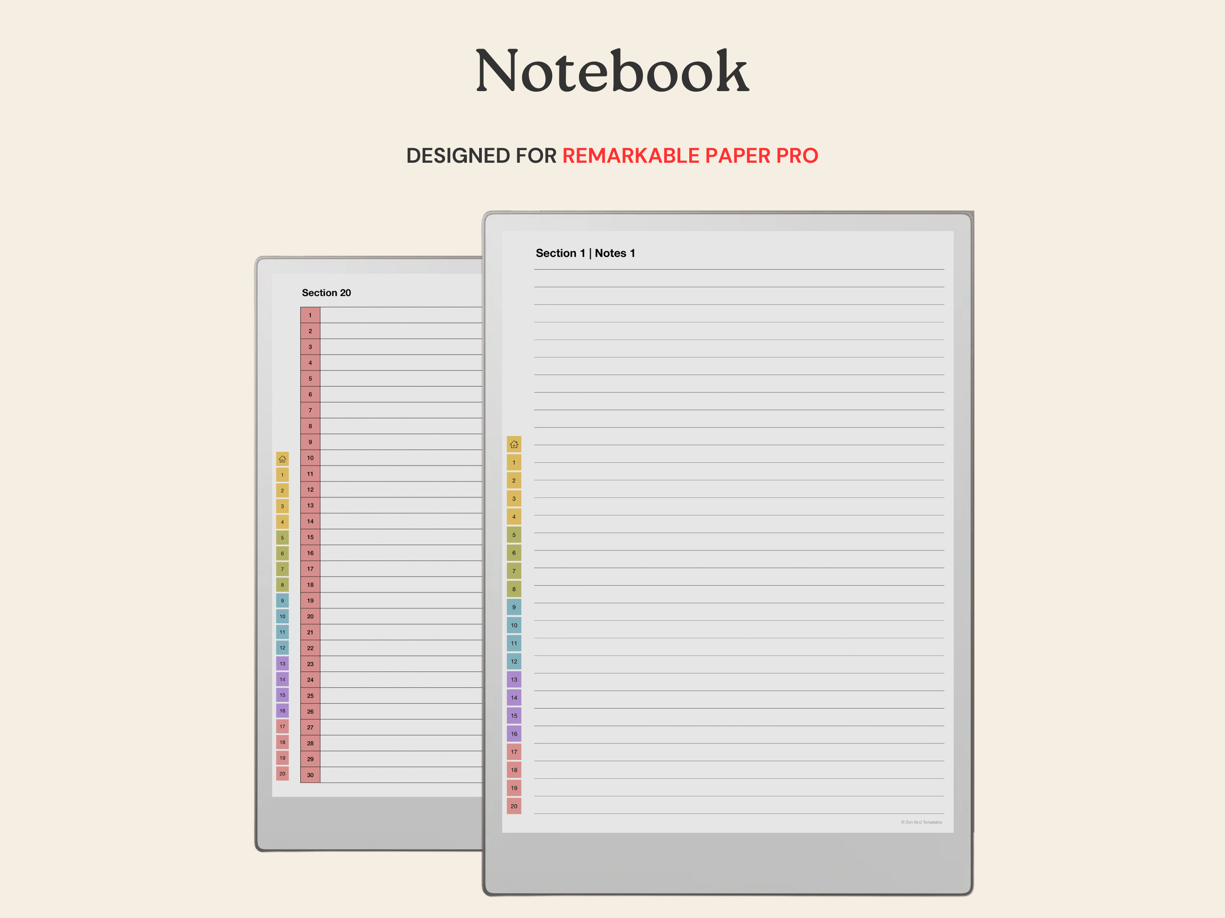 Notebook for reMarkable Paper Pro