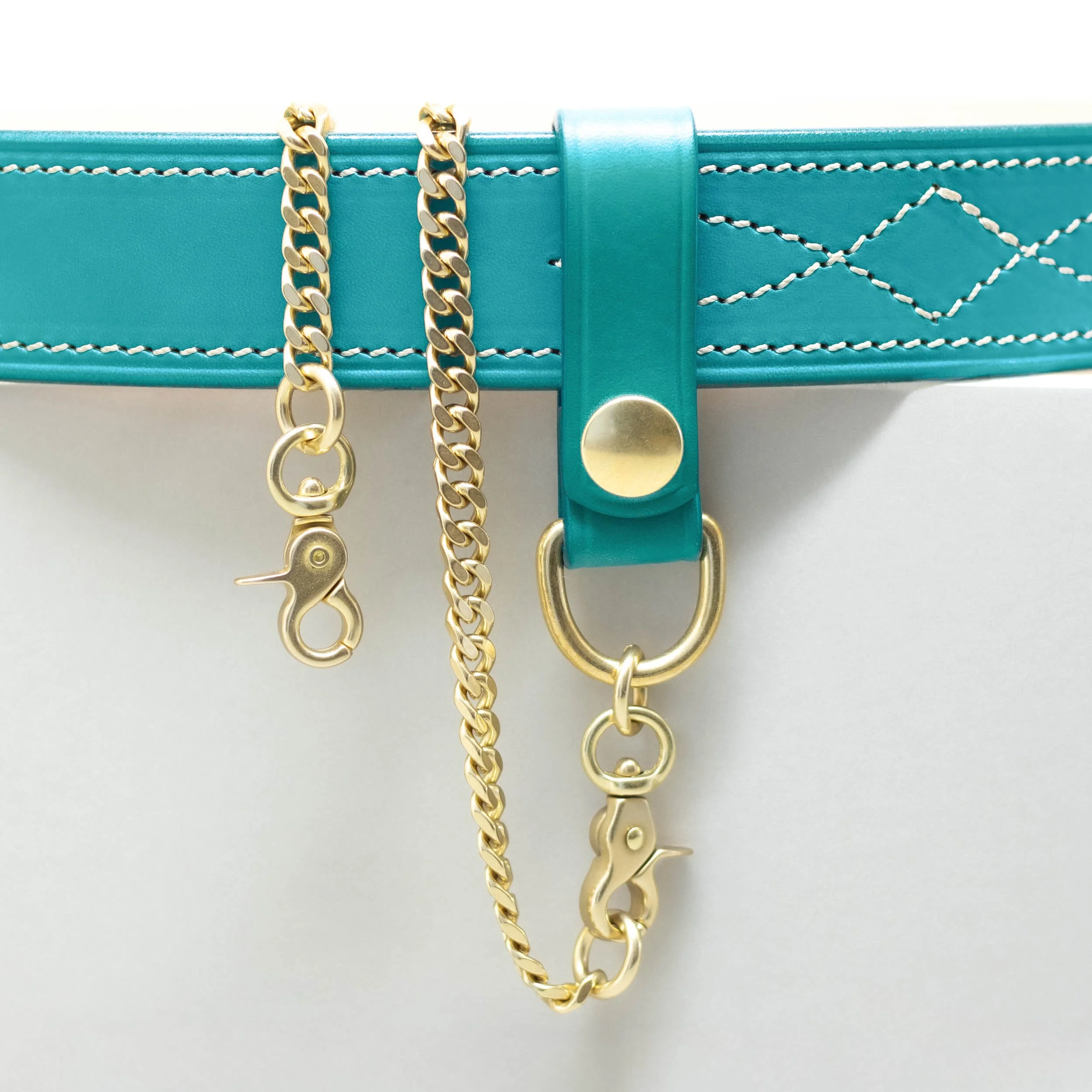 Belt Loop with Chain - Aqua