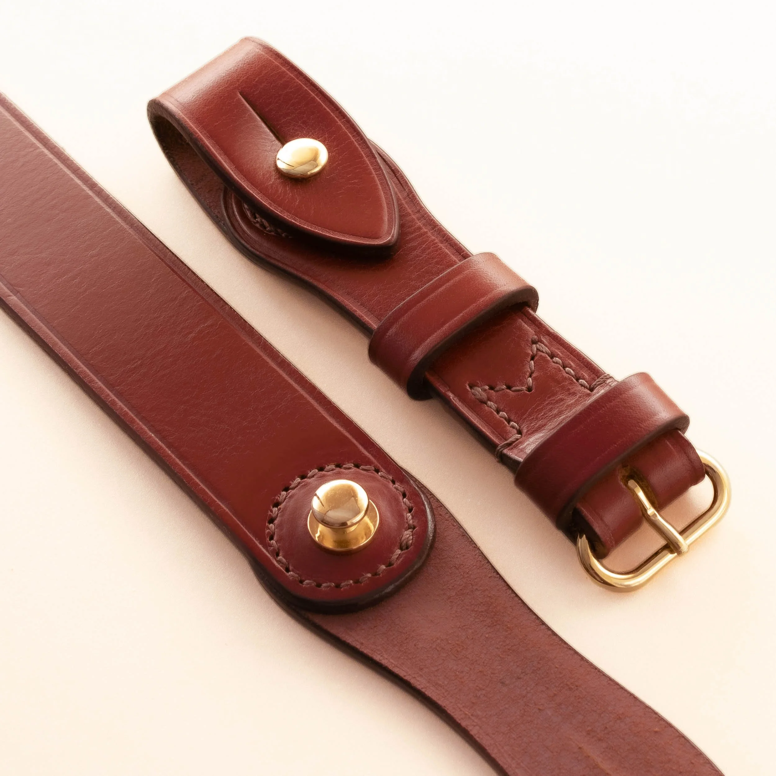 Australian defence specification sam browne shoulder strap red brown