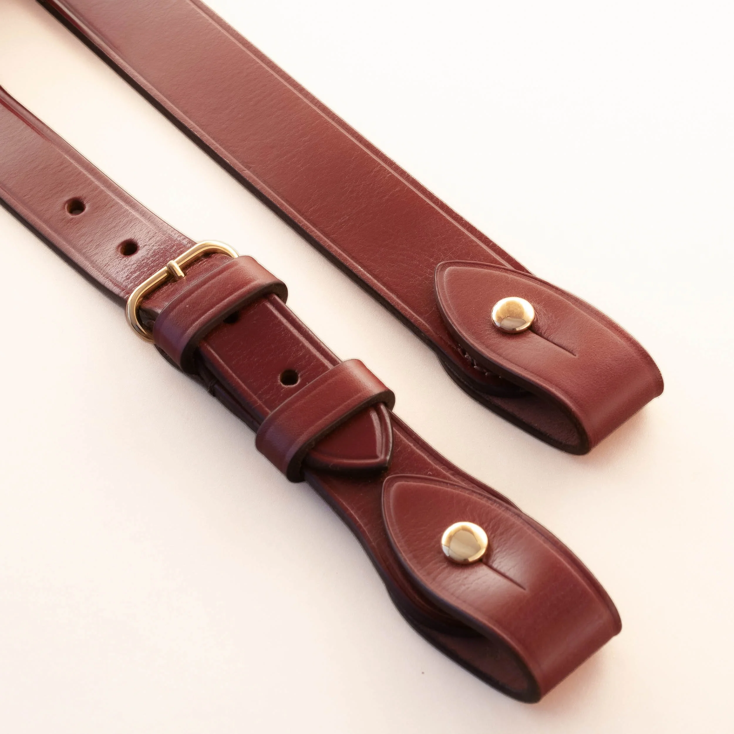 Australian defence specification sam browne shoulder strap red brown