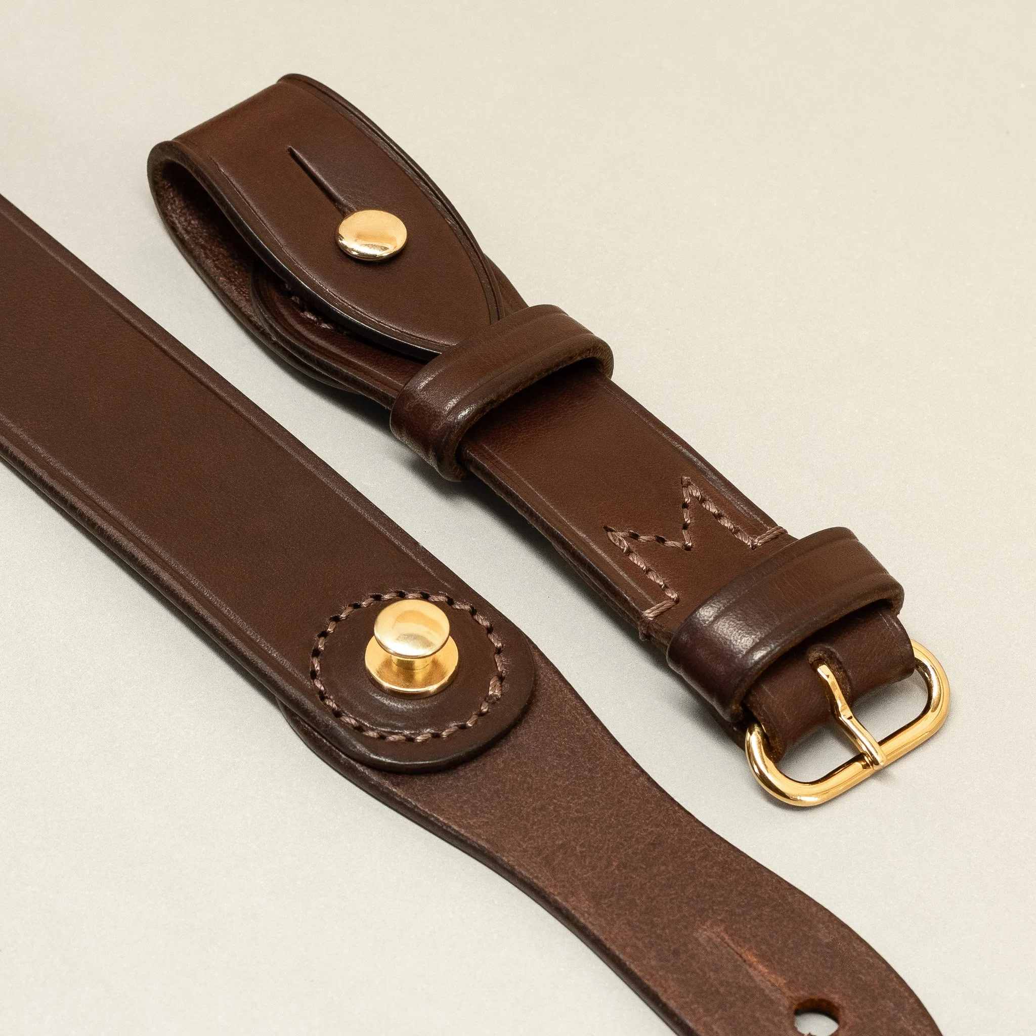 Australian defence specification sam browne shoulder strap dark brown (Copy)