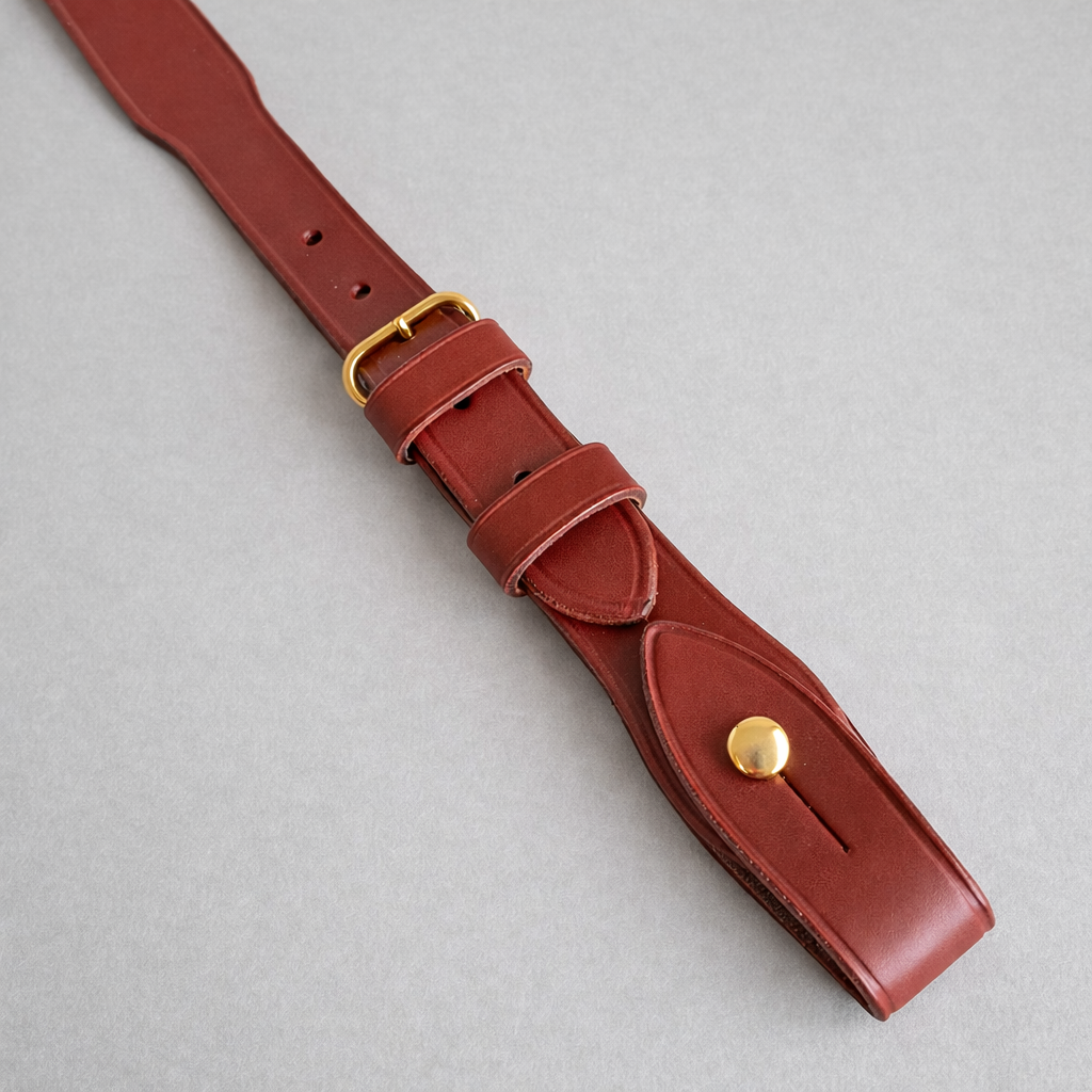 Sam Browne Shoulder Strap - Red / Brown - (71 - 131cm)
