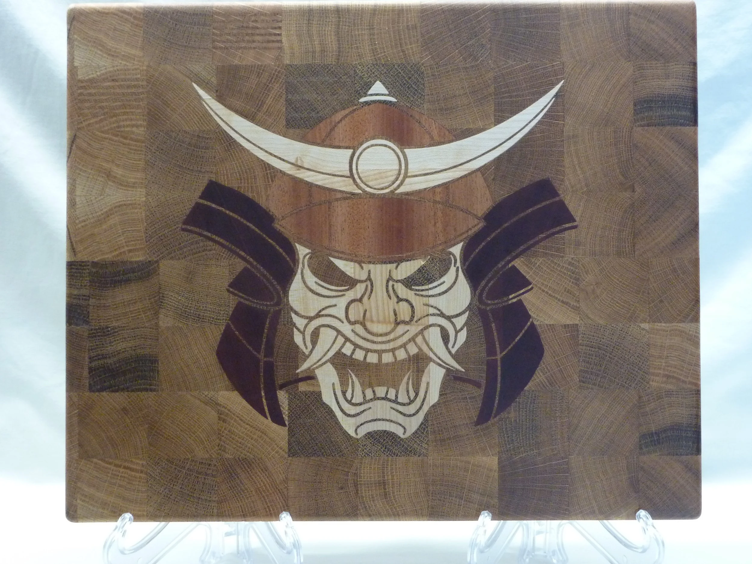 Oak Samurai Head Chopping Board.