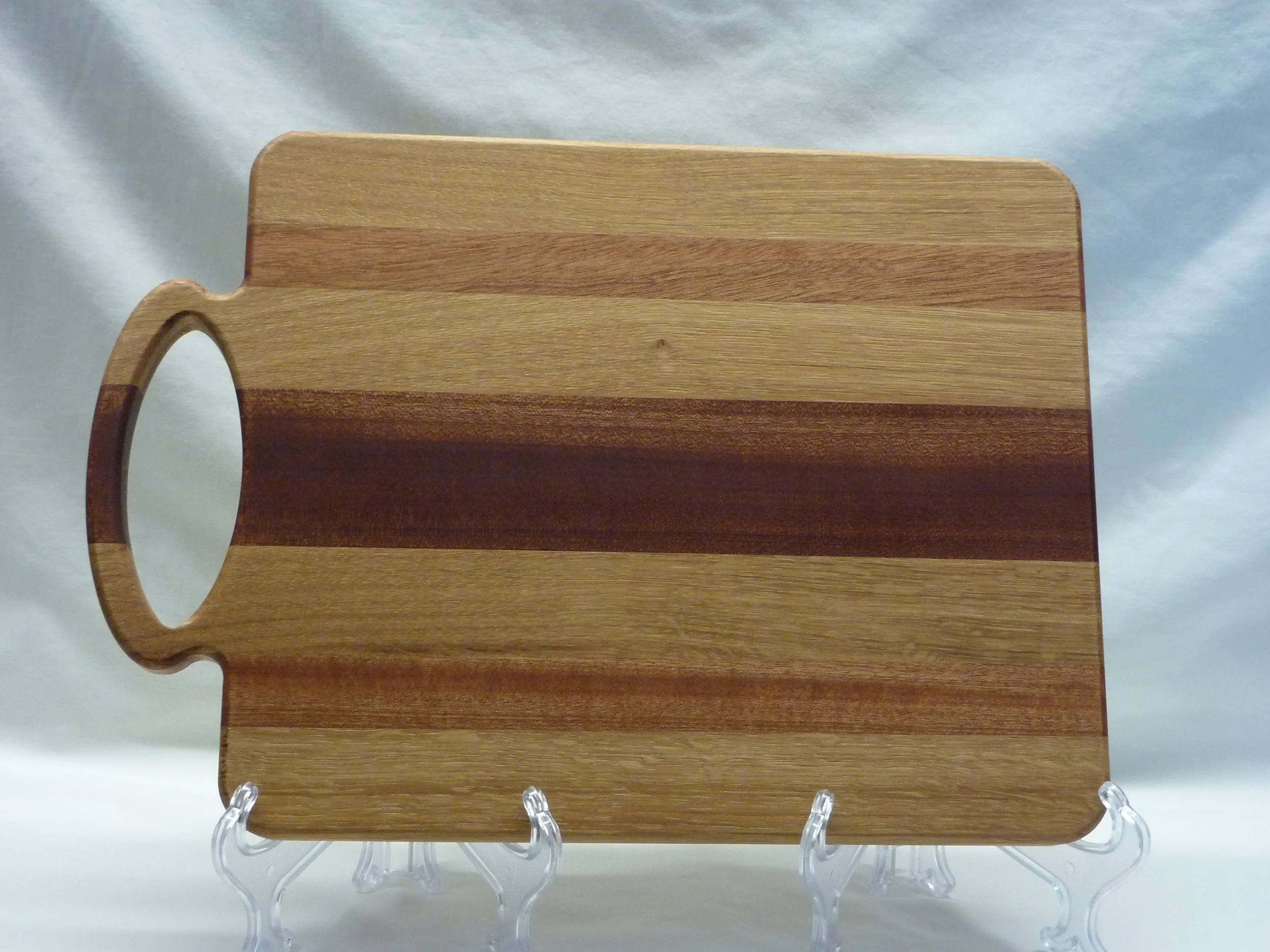 Oak And Sepele  Serving Board With Handle.