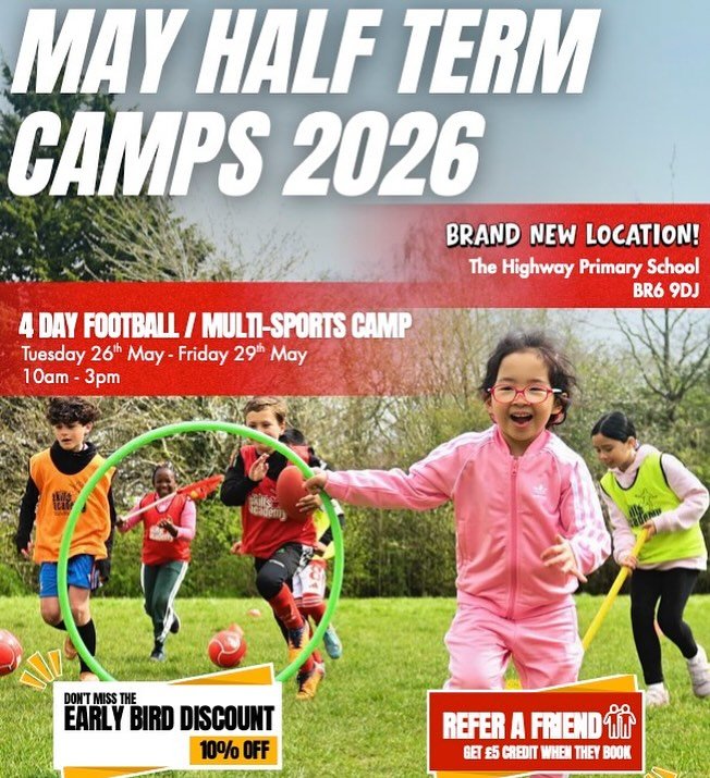 Don&rsquo;t miss the early bird discount for these fantastic May half term camps for boys and girls of all abilities 🌞 🙌

Click the link in the bio to book or visit skillsacademyltd.com ✅

Early bird discount runs out this weekend so don&rsquo;t de