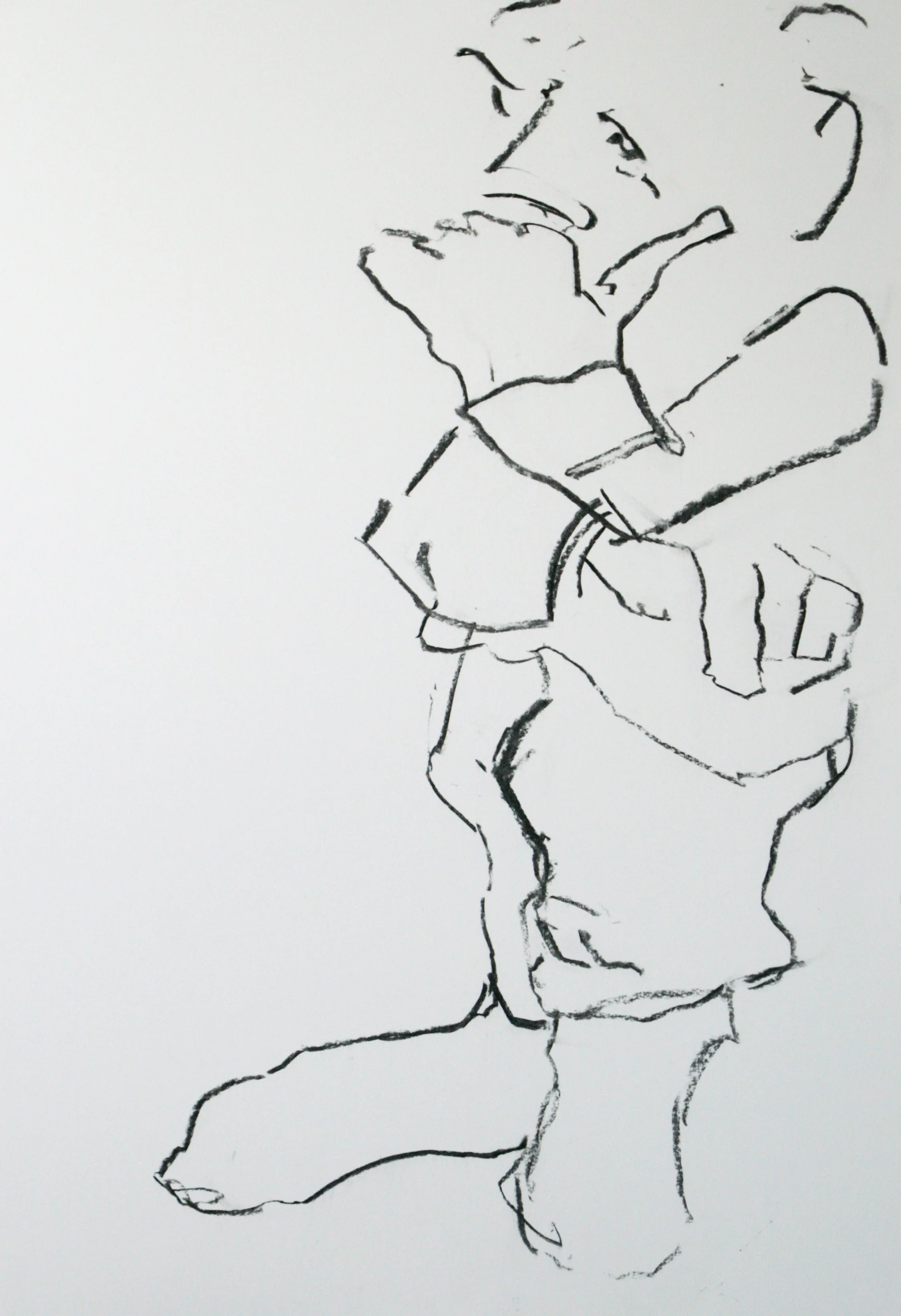 Skizze 2025, Kohle, Papier, 59 x 42 cm